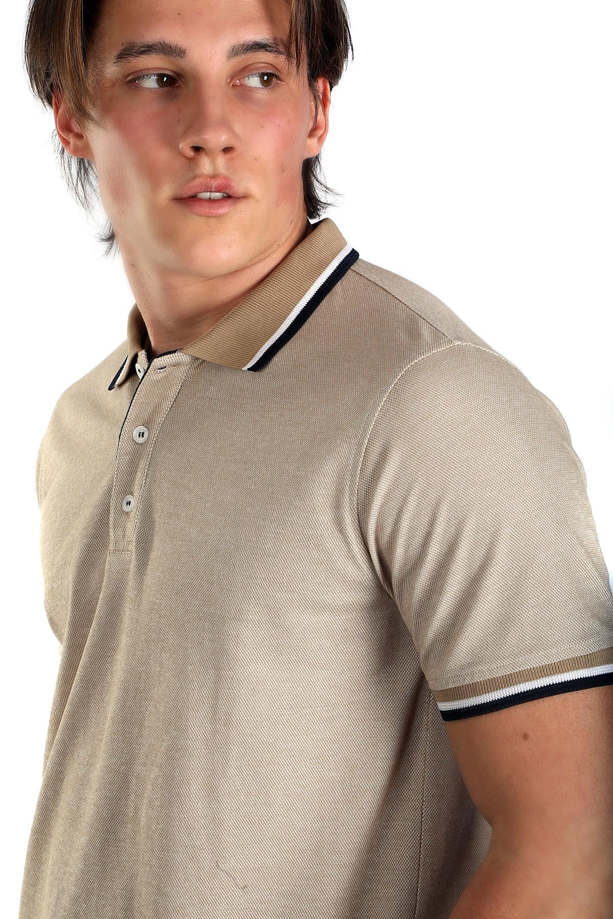 Jasec Erkek Pike Polo Yaka T-Shirt Bej
