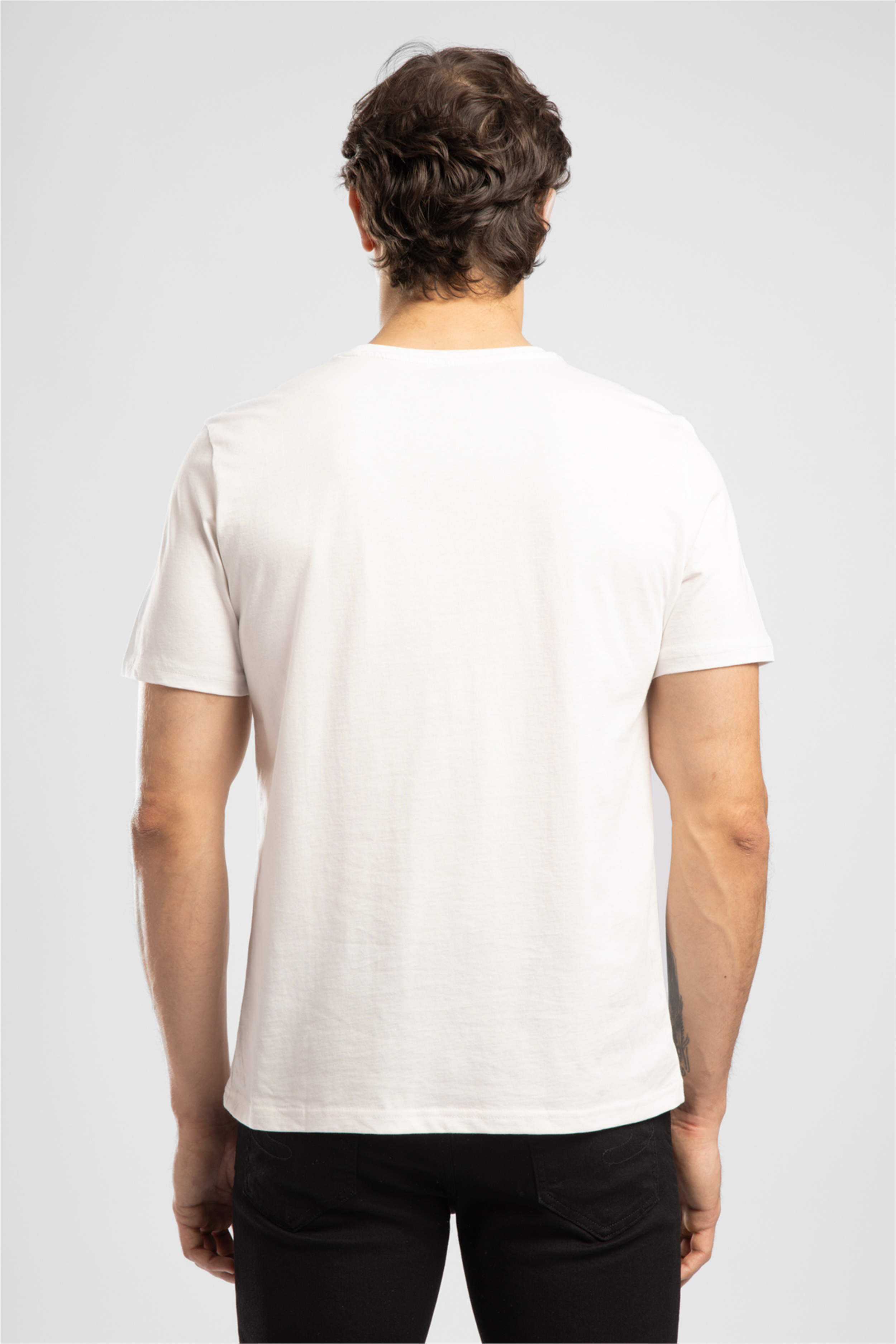 Jasıel Erkek Regular Fit Baskılı Bisiklet Yaka T-Shirt Ekru