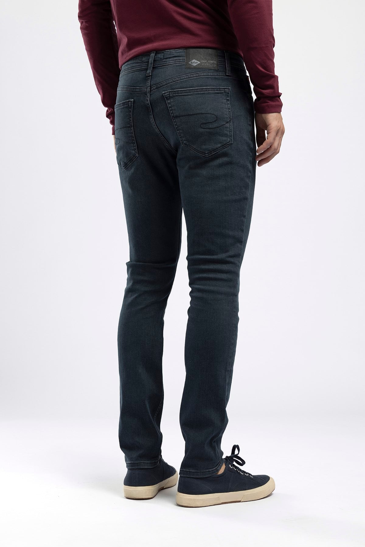 Jeff Erkek Skinny Fit Normal Bel Dar Paça Jean Lacivert