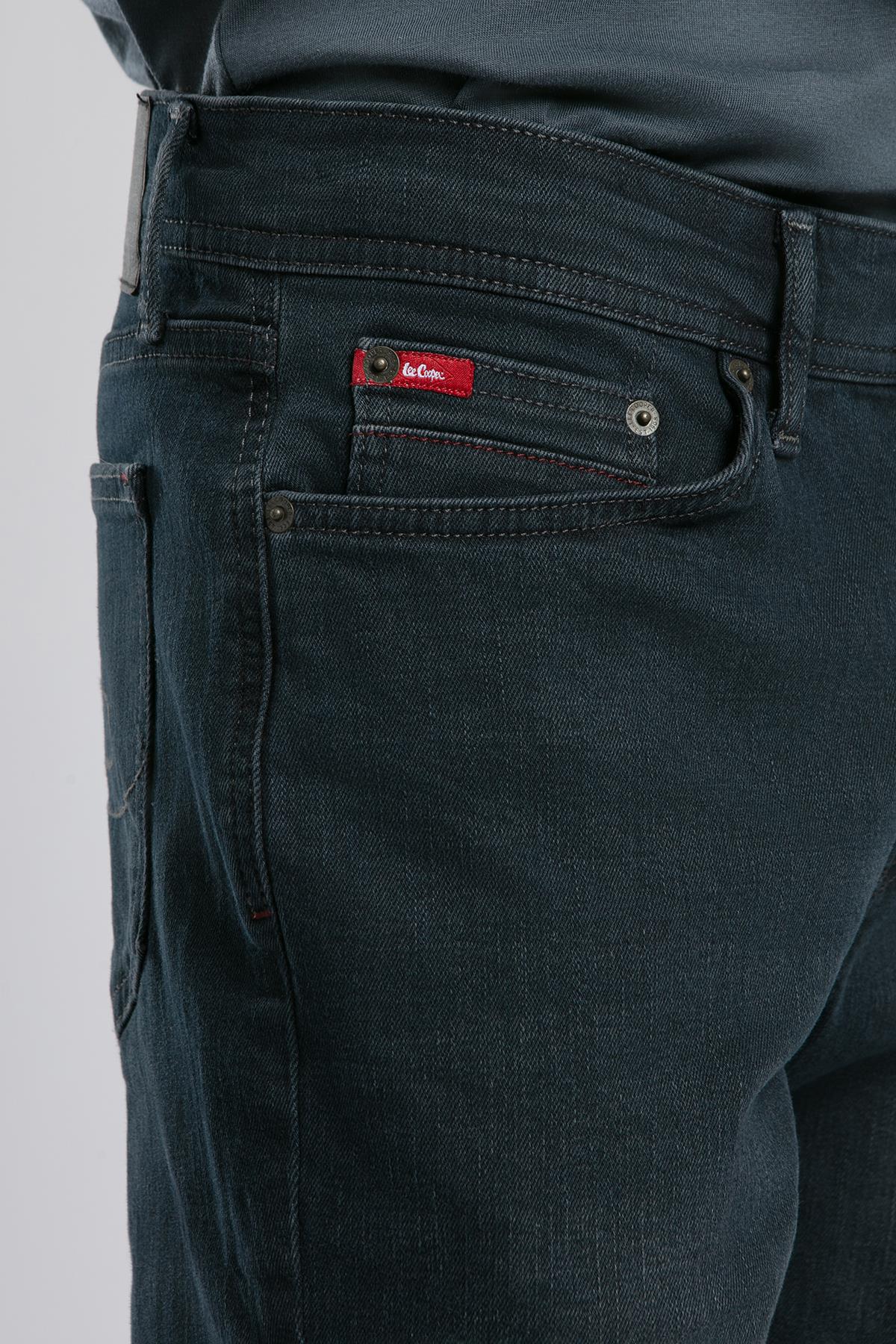 Jeff Erkek Skınny Süper Dar Kesim Normal Bel Dar Paça Jean Pantolon Gri