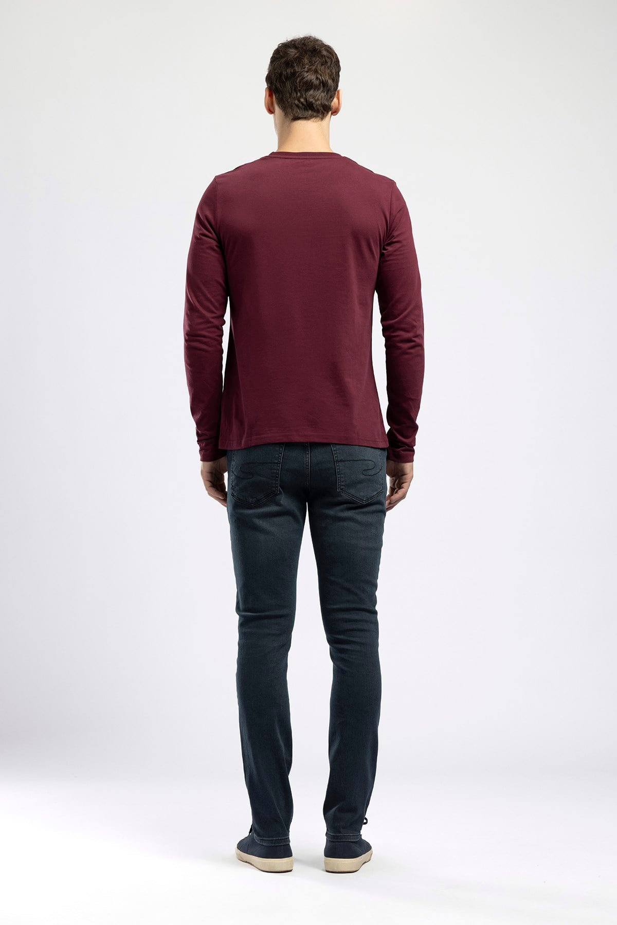 Jeff Erkek Skinny Fit Normal Bel Dar Paça Jean Lacivert