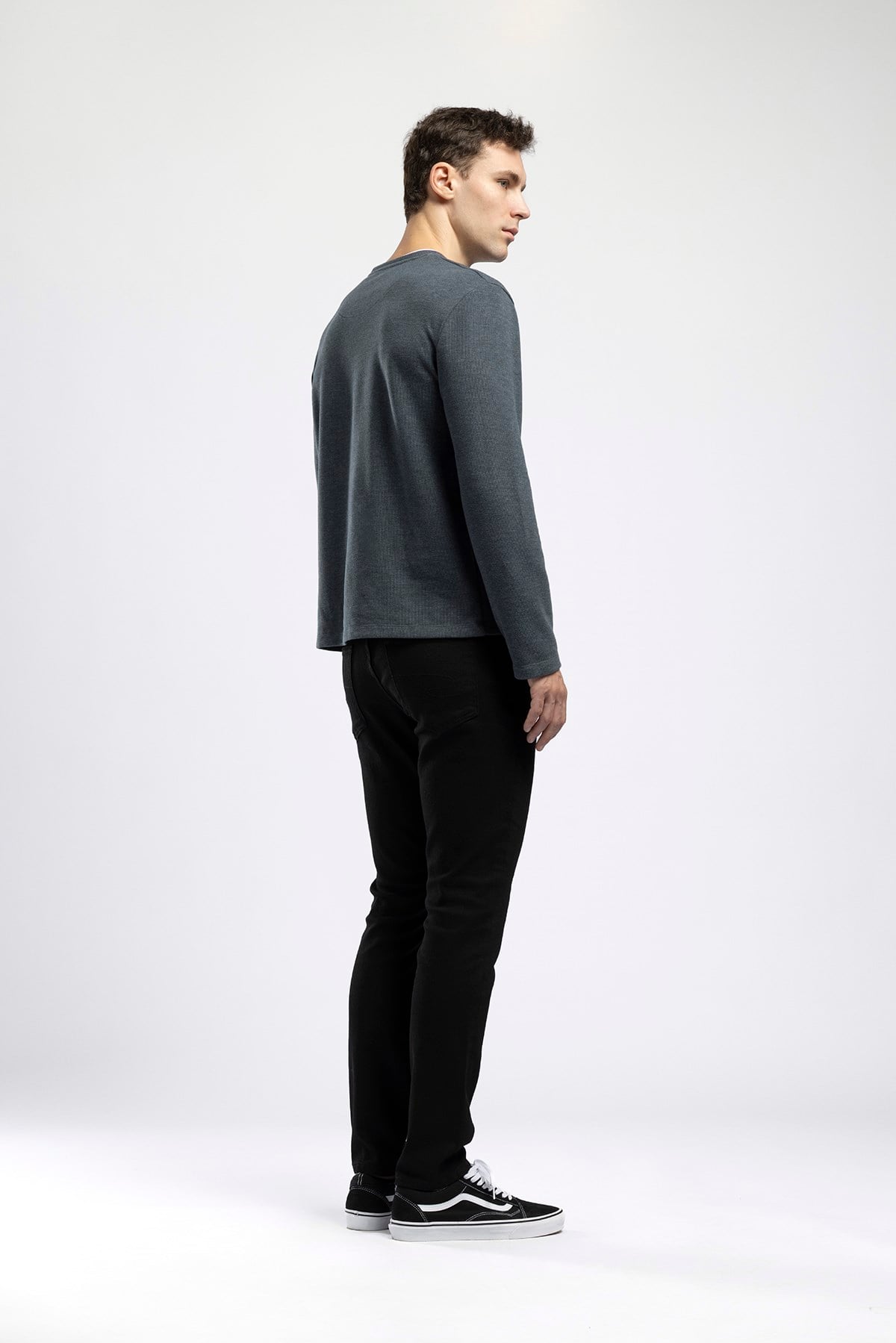 Jeff Erkek Skinny Fit Normal Bel Dar Paça Siyah