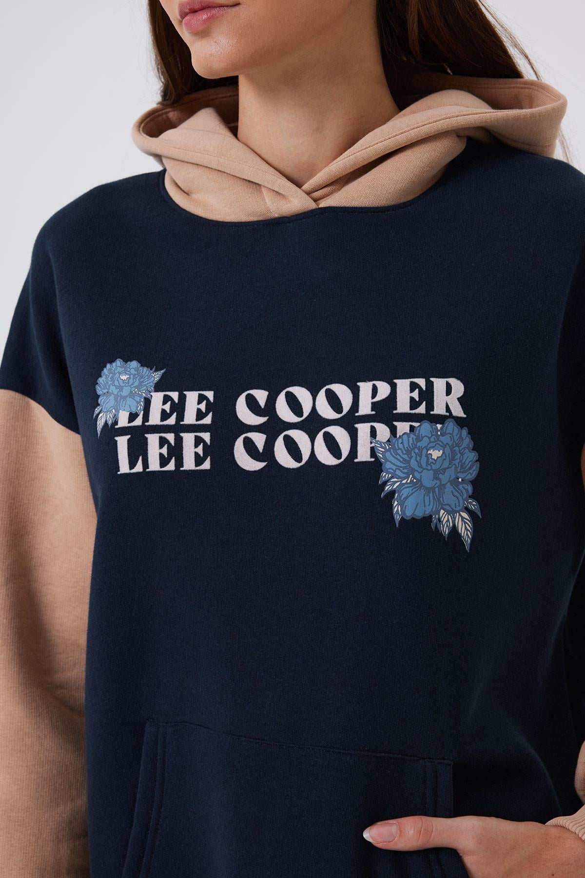 Jenny Kadın %100 Pamuk Sweatshirt Lacivert-Bej 