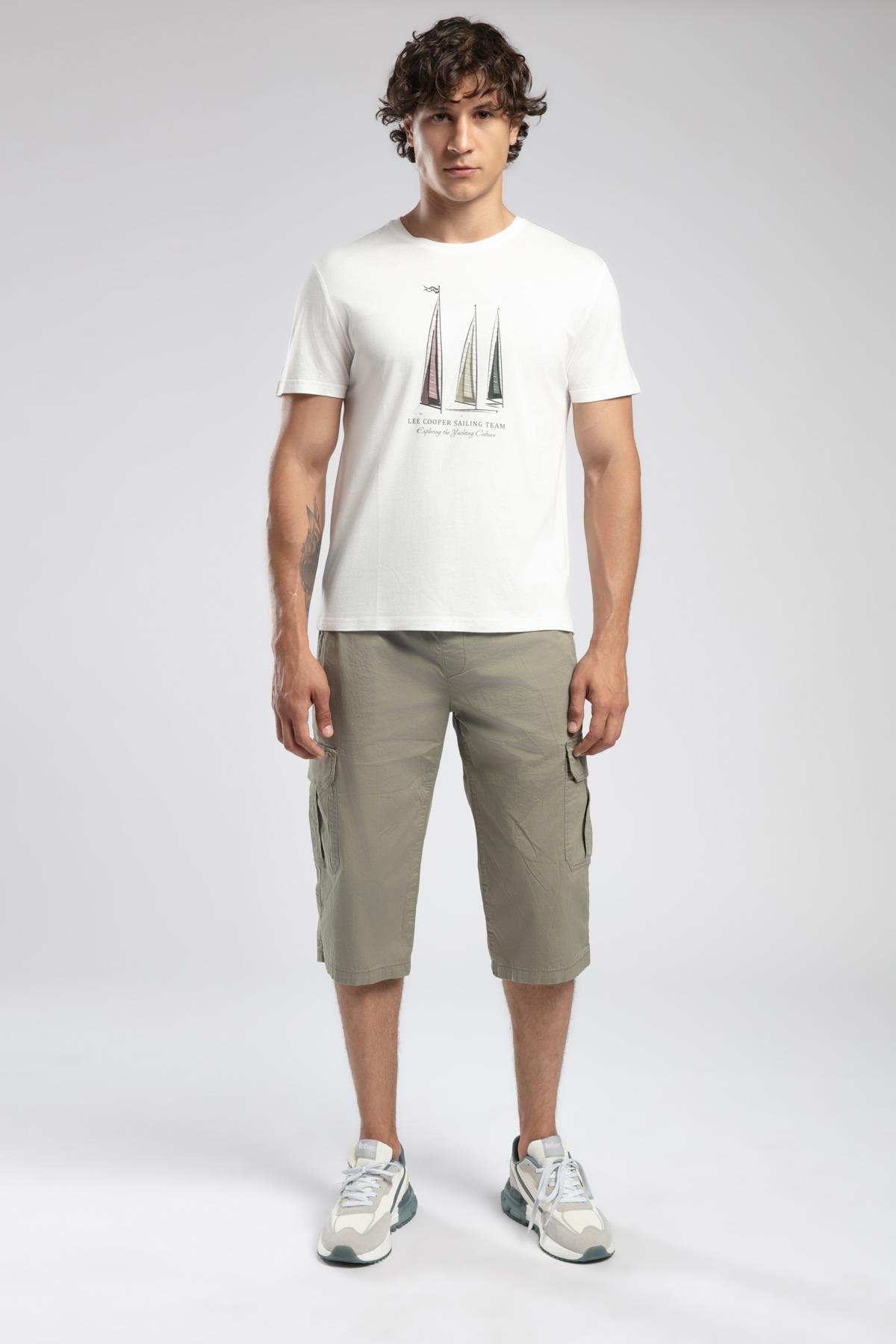 Jogger Cargo Long Erkek Dokuma Bermuda