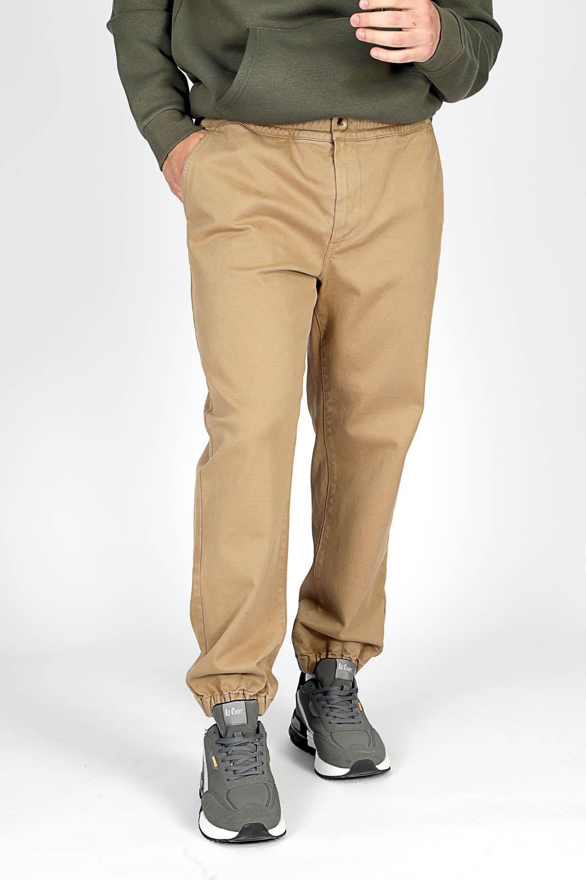 Jogger Normal Bel Rahat Kesim Bilekte Lastikli Paça Camel Erkek Pantolon