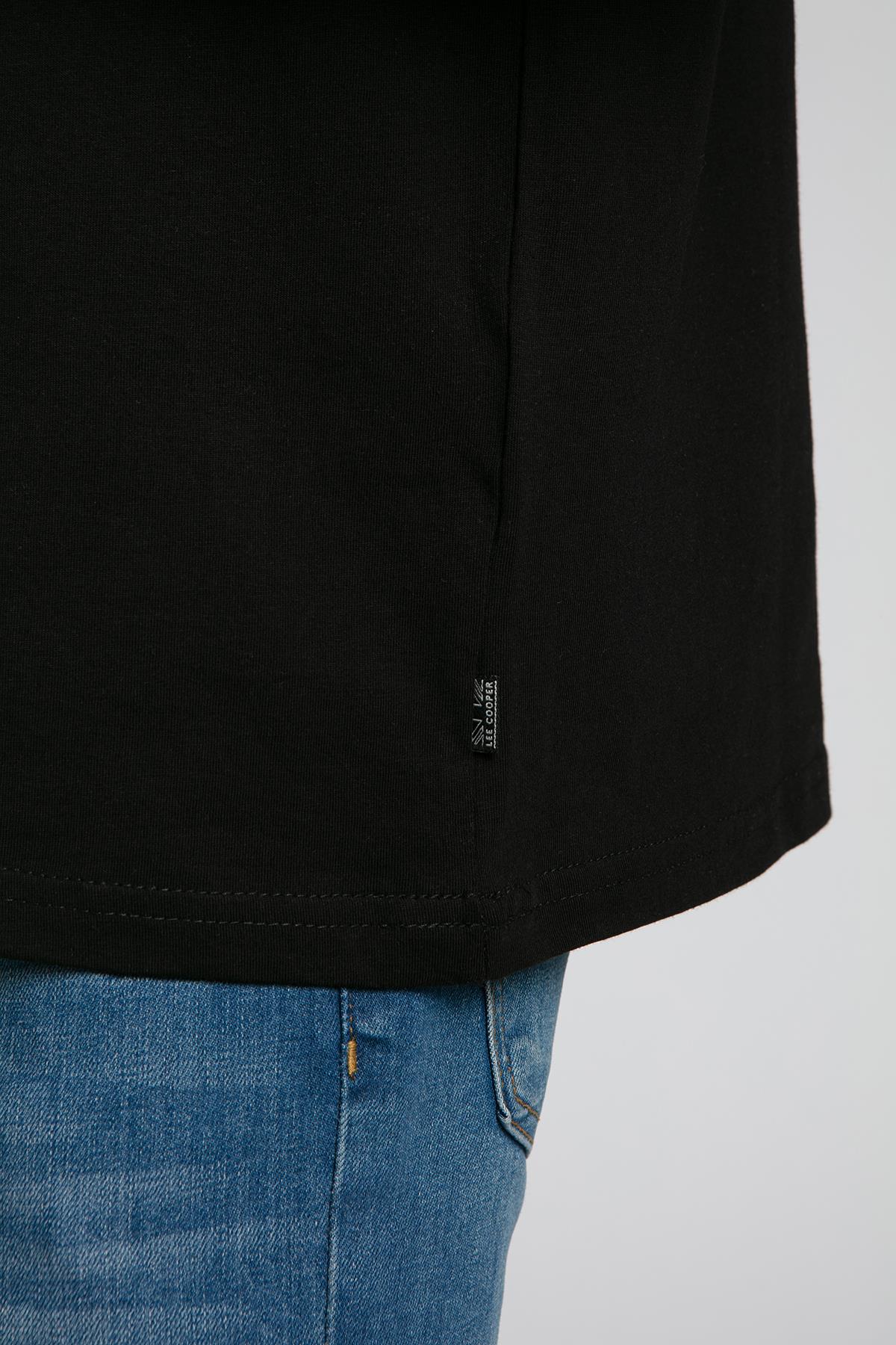 Jonat Erkek %100 Pamuk V Yaka T-Shirt Siyah