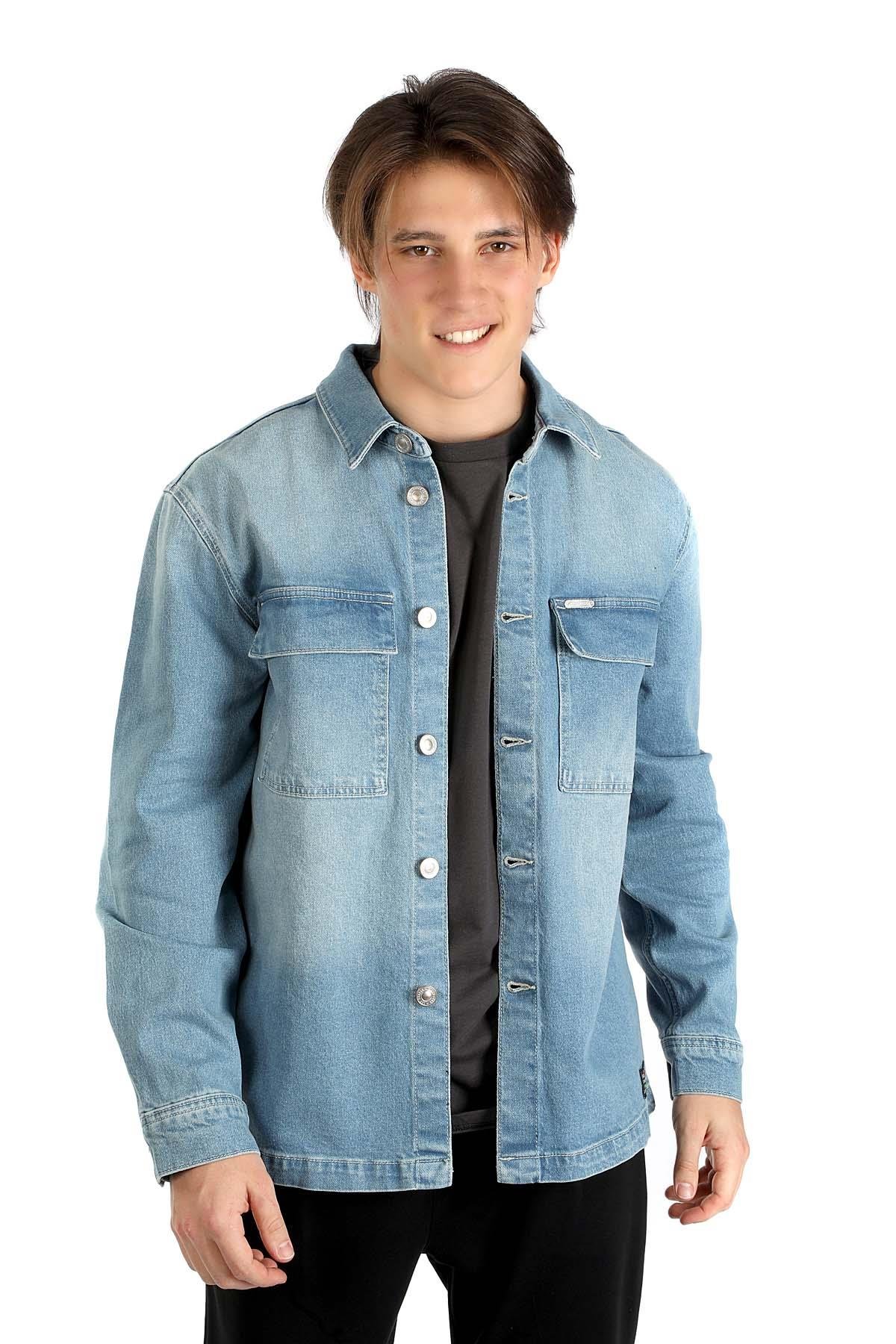 Karela Erkek Jean Gömlek Heımdall Blue Lıght