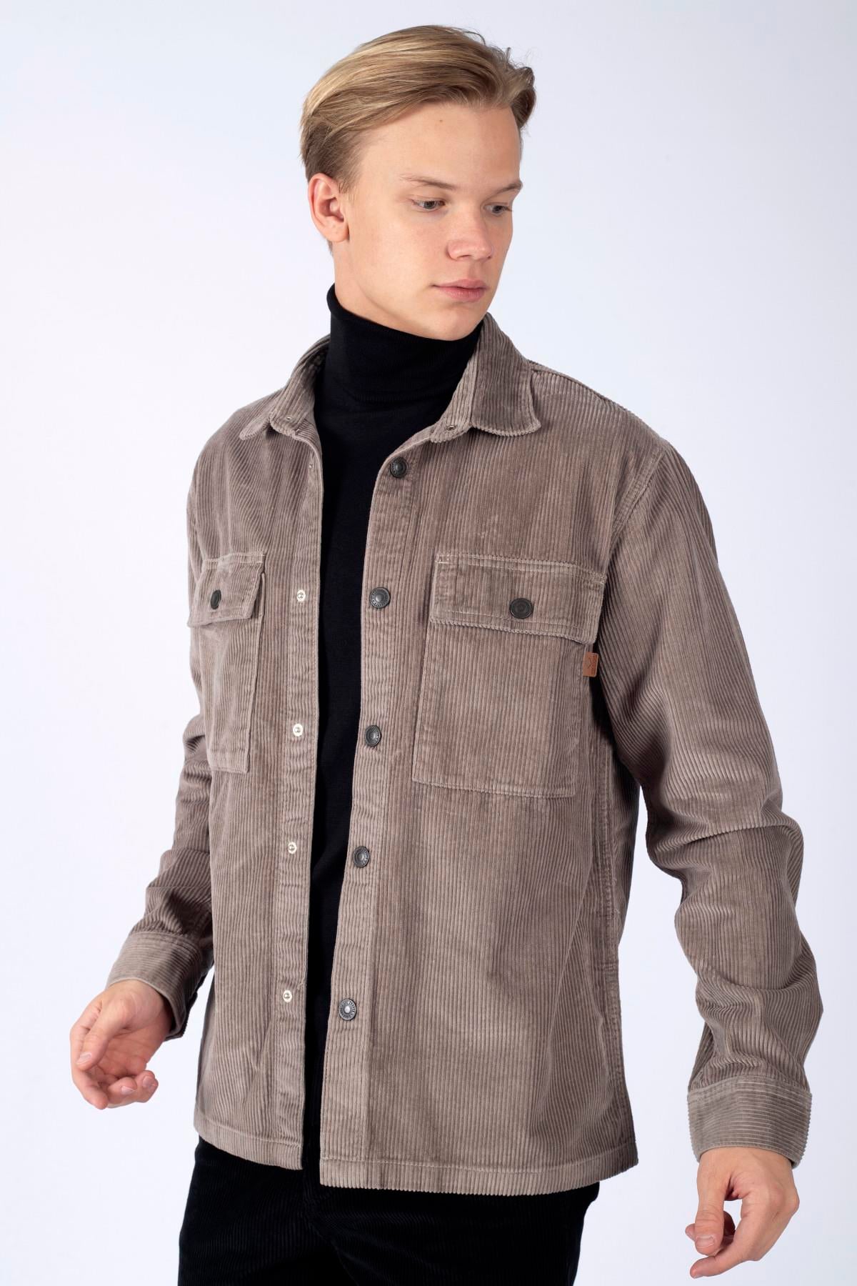 Karelas Erkek Dokuma U.Kol Gömlek Vızon