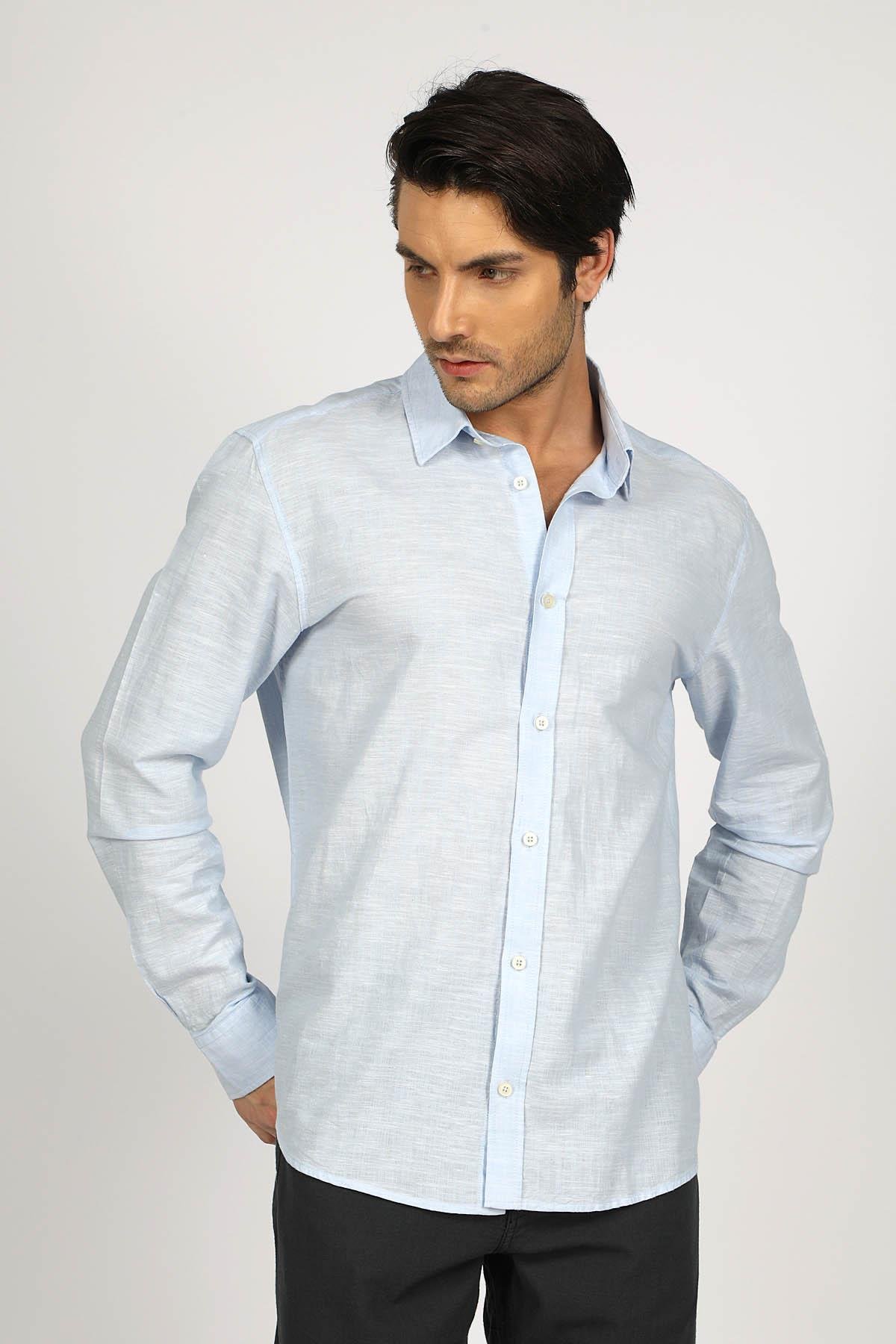 Ketsa Erkek U.Kol Dokuma Gömlek A.Mavi