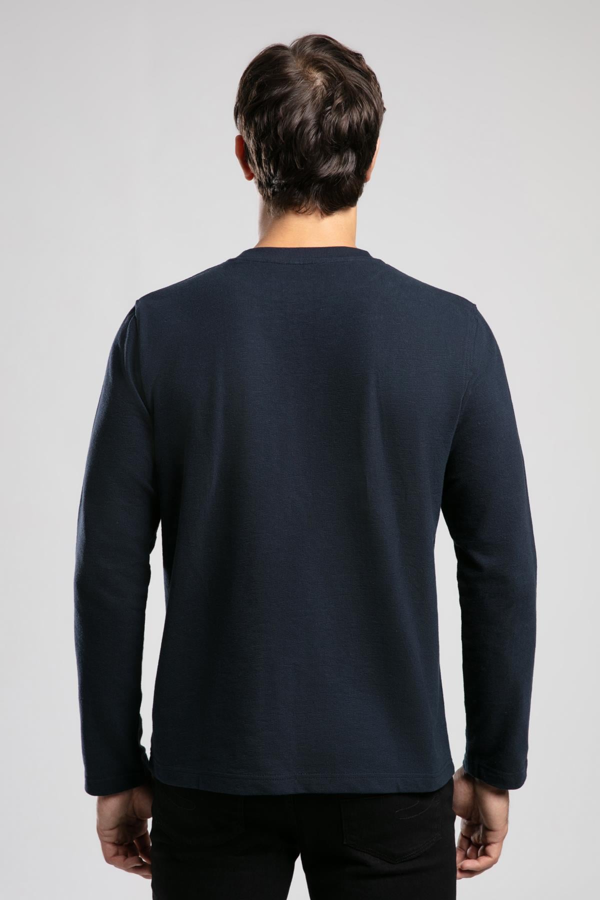 Lecosa Erkek O Yaka Sweatshirt Lacivert