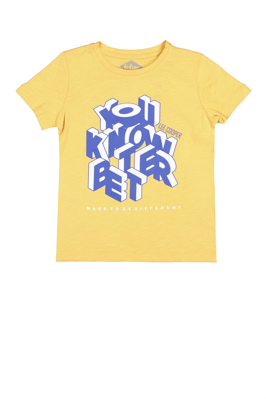 Lego Erkek Çocuk Bisiklet Yaka T-Shirt Limon Sarı