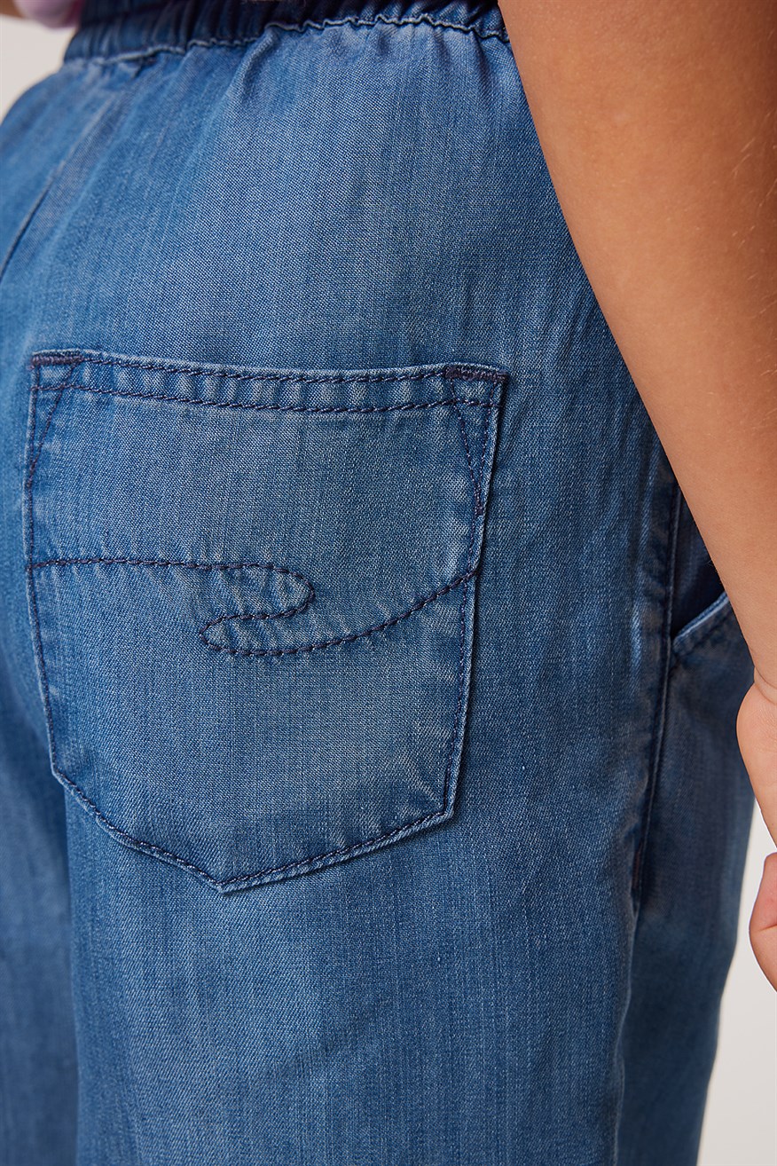Lily Kız Çocuk Jean Şort Denim
