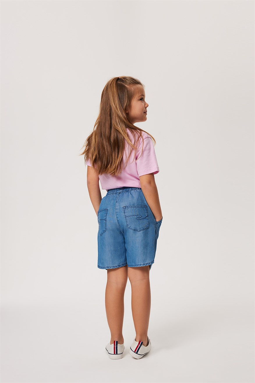Lily Kız Çocuk Jean Şort Denim