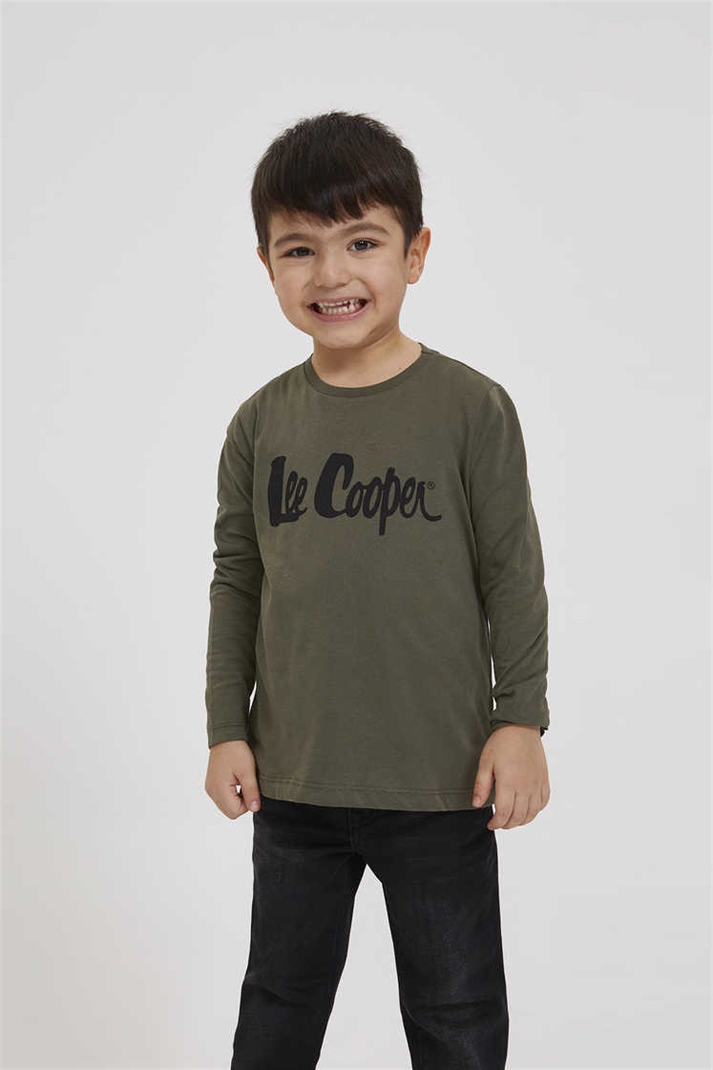 Logon Erkek Çocuk %100 Pamuk Sweatshirt Haki