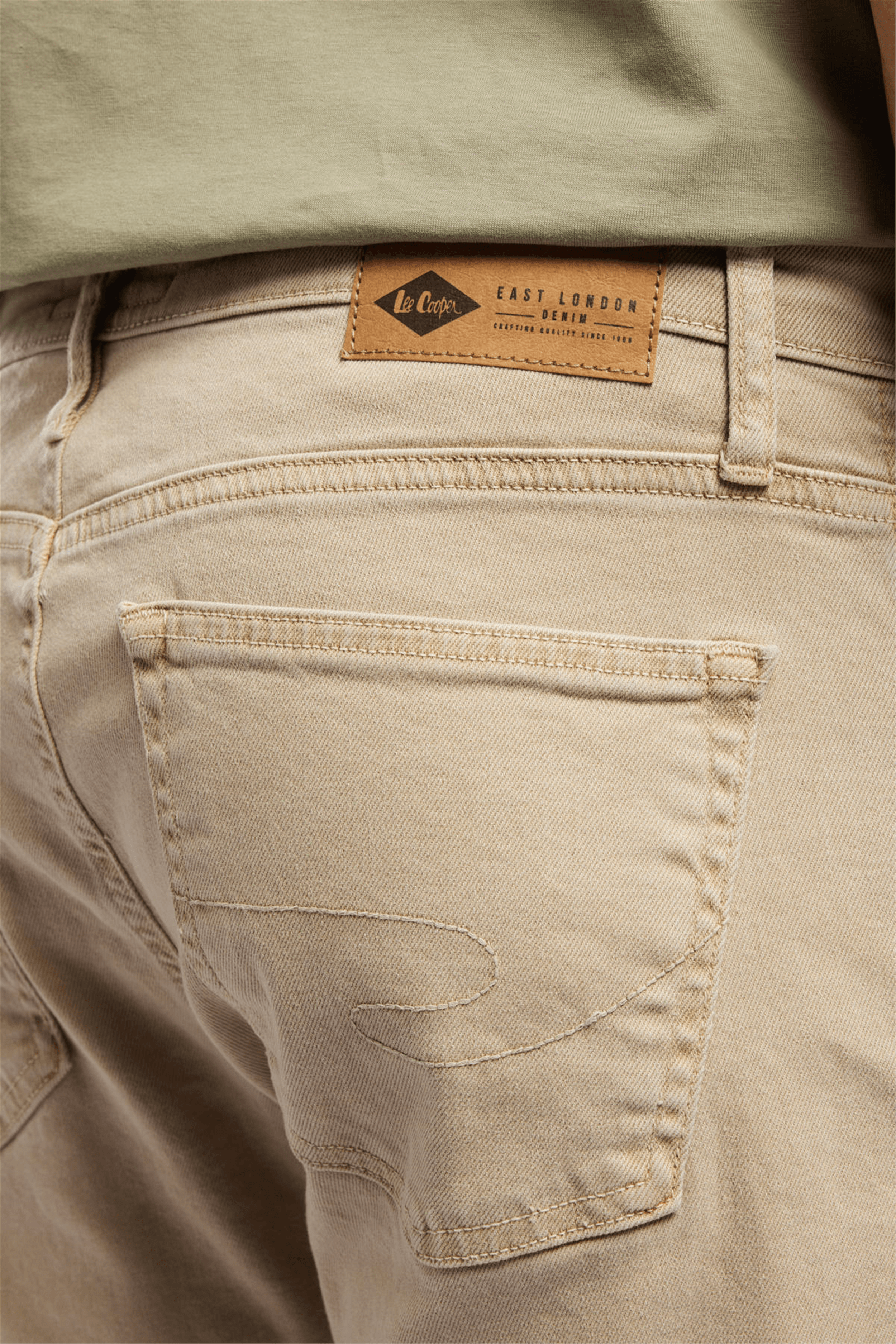 LONCE Erkek Slim Tapered Fit Pantolon Beyaz