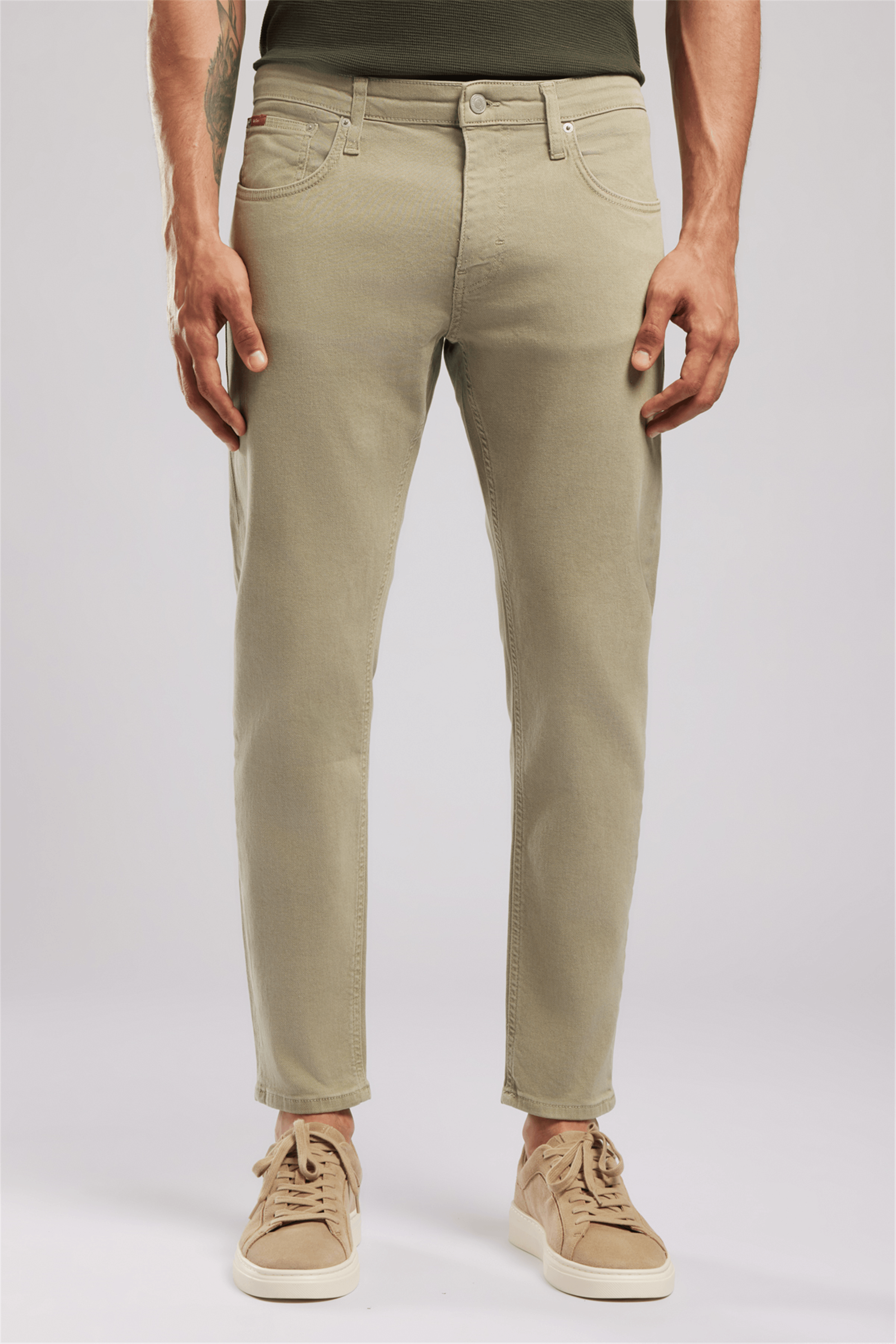 LONCE Erkek Slim Tapered Fit Pantolon Yeşil