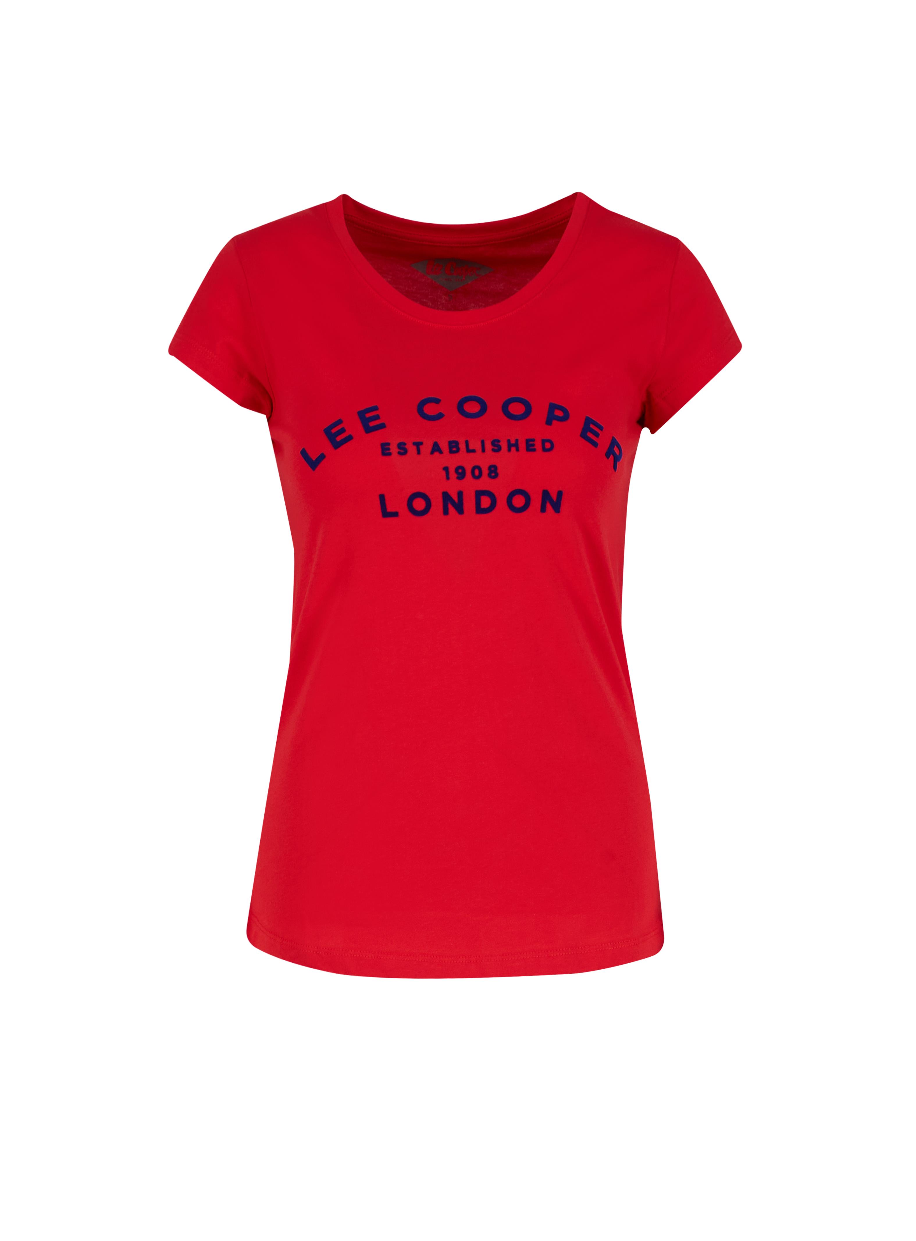 London Kadın Bisiklet Yaka T-Shirt Kırmızı