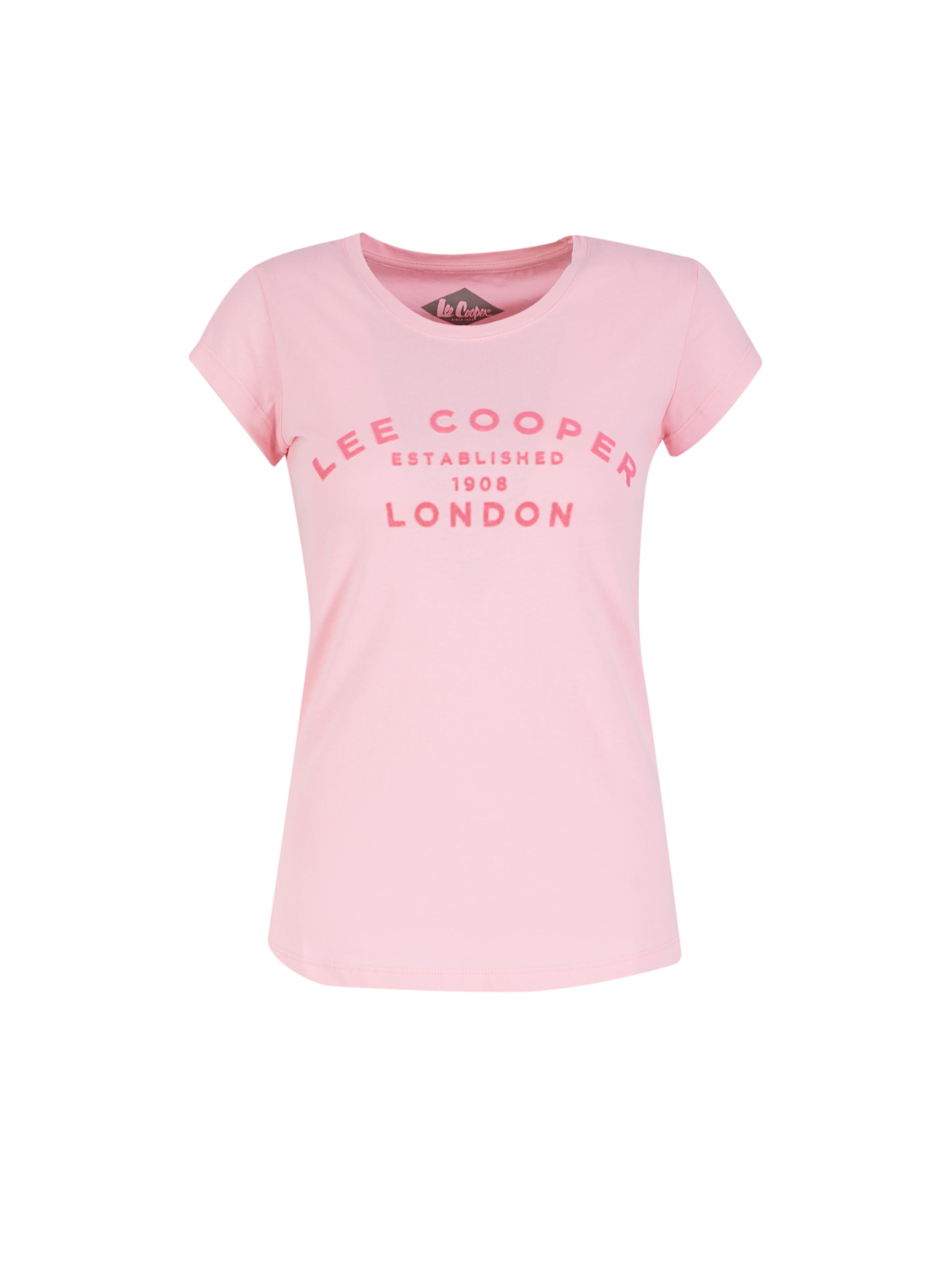 London Kadın Bisiklet Yaka T-Shirt Pembe