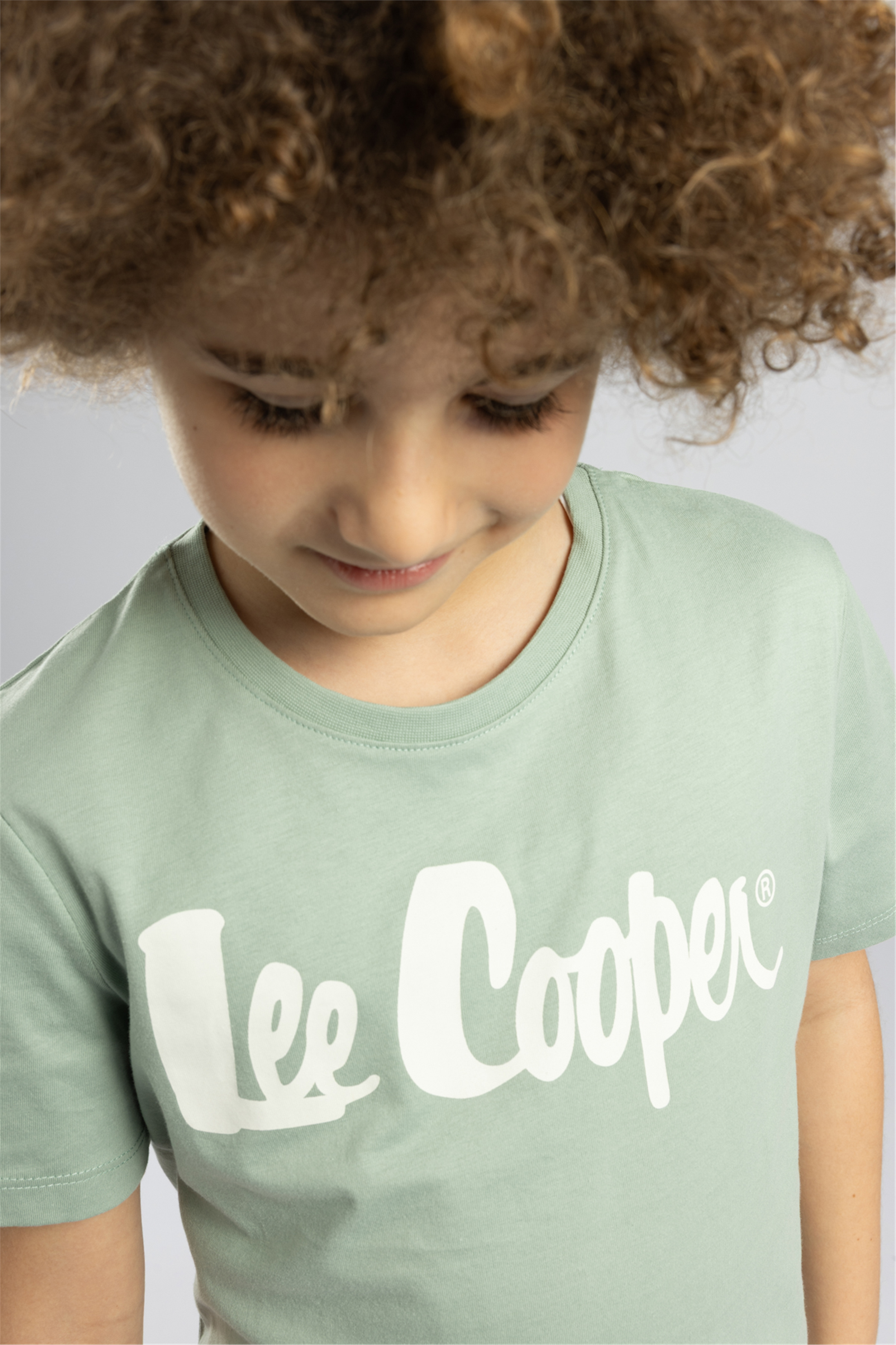 Londonlogo Erkek Çocuk Basic %100 Pamuk Baskılı Bisiklet Yaka T-Shirt Yeşil