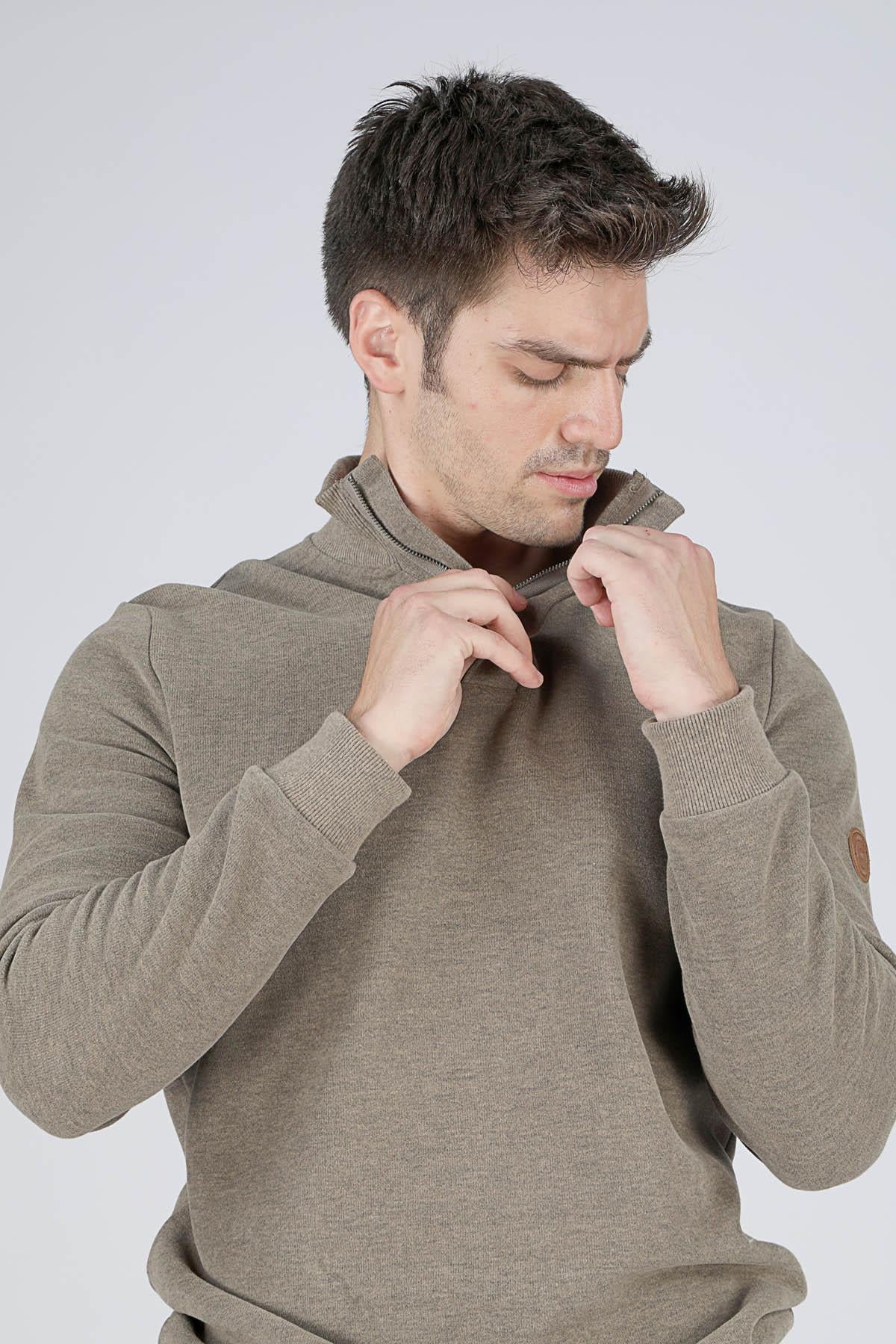 LUKE ERKEK DİK YAKA SWEATSHIRT