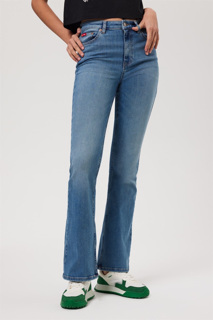 Luna Kadın Jean Pantolon Blue Lıght