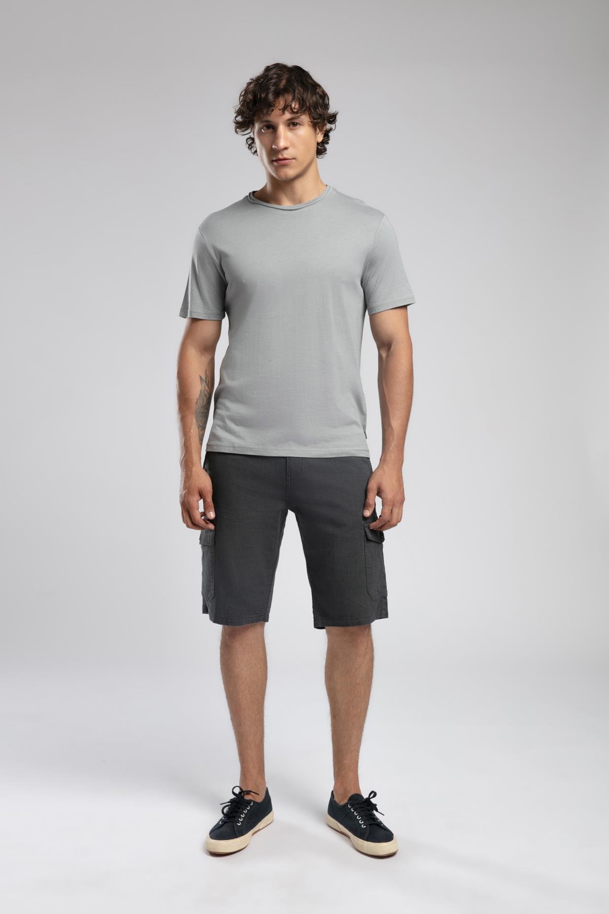 Man 1 Erkek %100 Pamuk Dokuma Şort