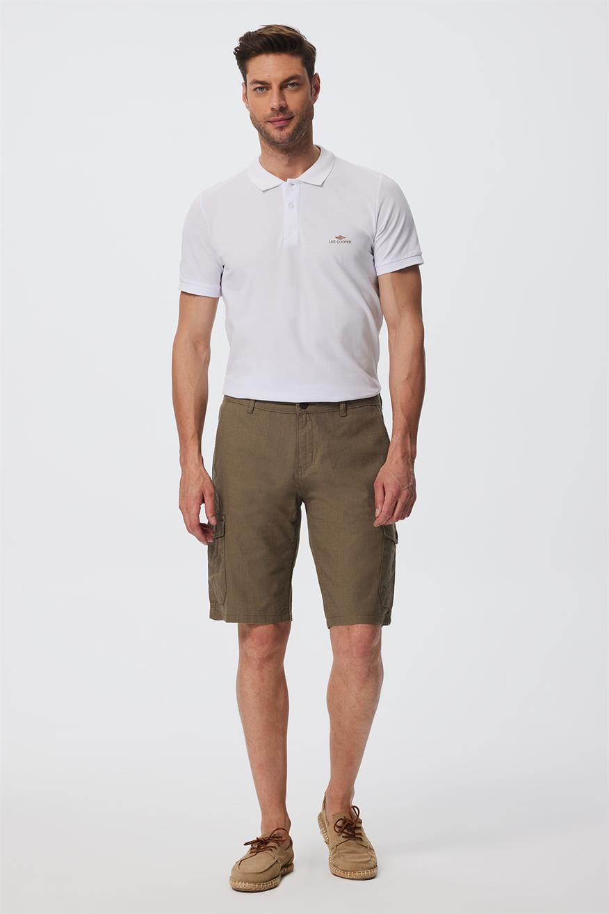 Man 1 Erkek Dokuma Şort Camel