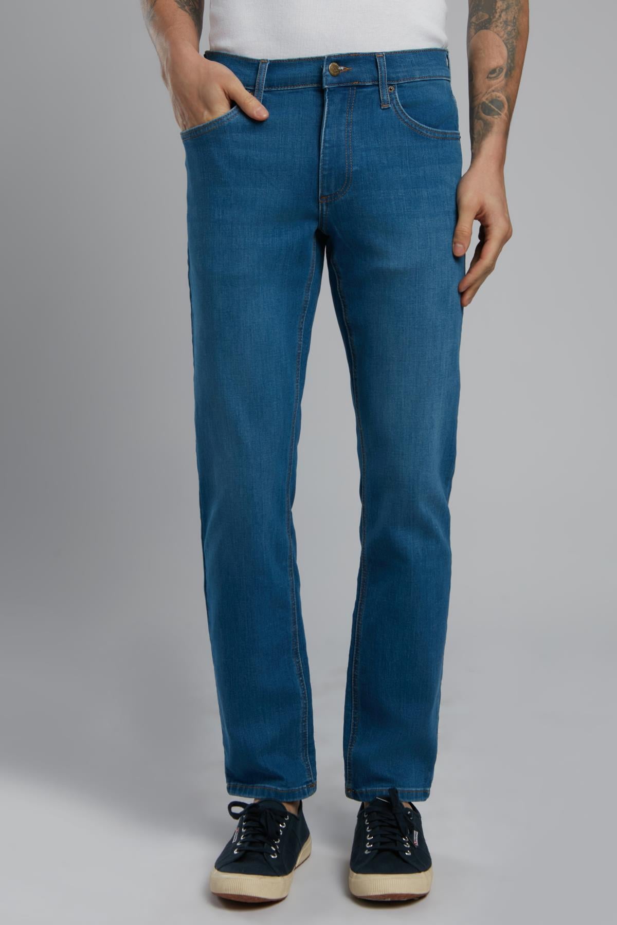 Marco Erkek Slim Straight Fit Orta Mavi Jean Pantolon