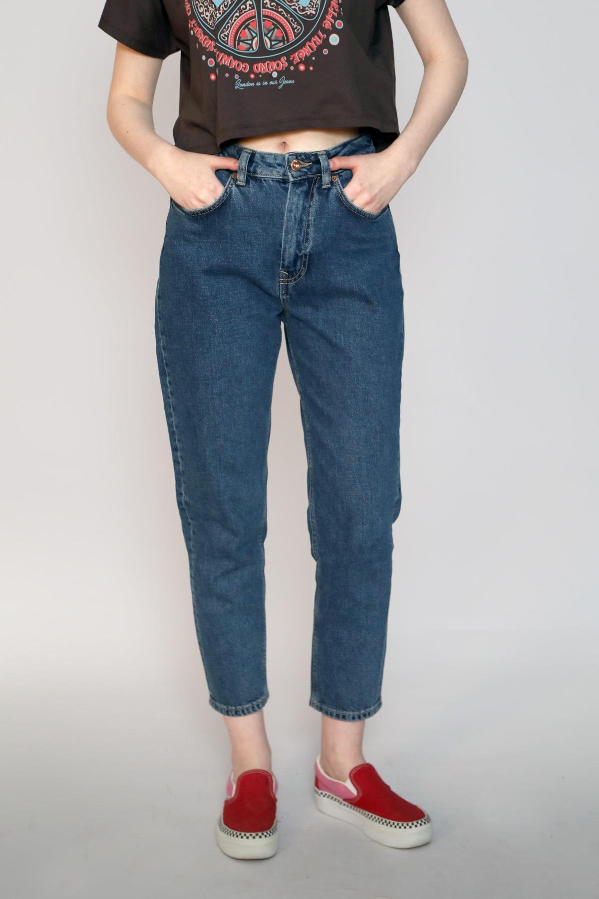 Marlyn Kadın Jean Pantolon Posey Blue Mıd