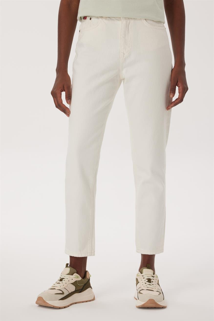 Marlyn Kadın Jean Pantolon Whıte Jean