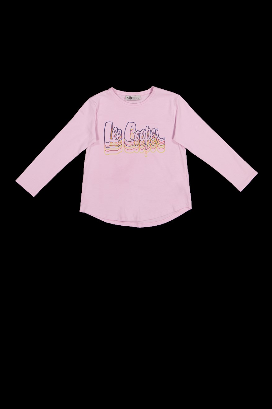 Mary Kız Çocuk Bisiklet Yaka T-Shirt Gül Kurusu