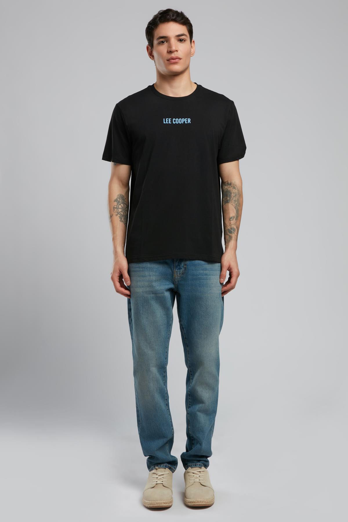 Maxwell Erkek %100 Pamuk O Yaka T-Shirt Siyah