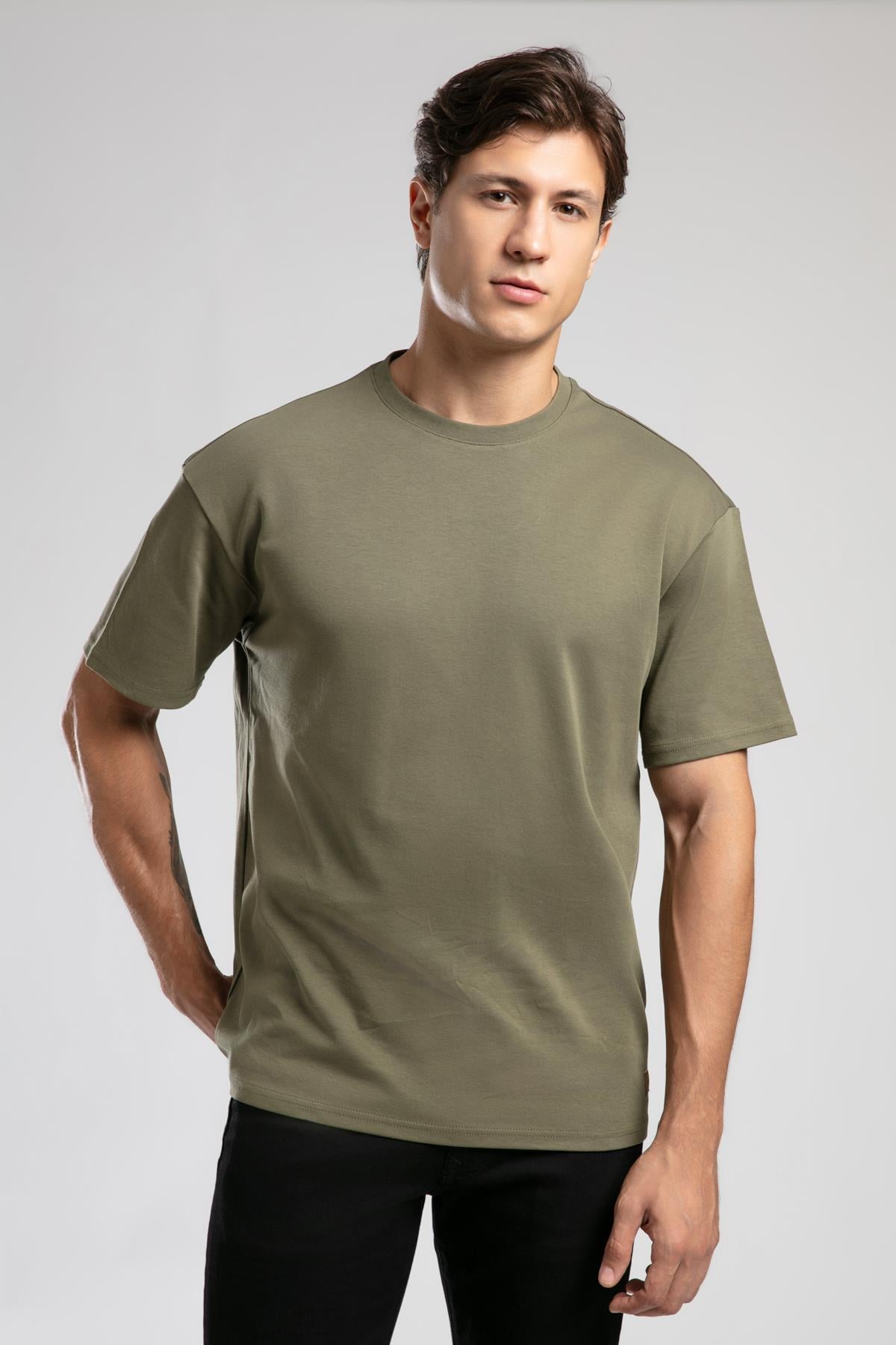 Meriso Erkek O Yaka T-Shirt Yeşil