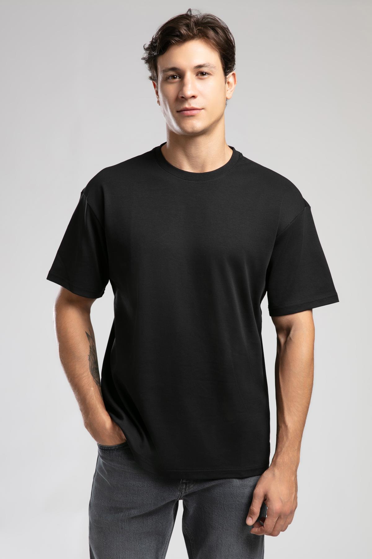 Meriso Erkek O Yaka T-Shirt Siyah