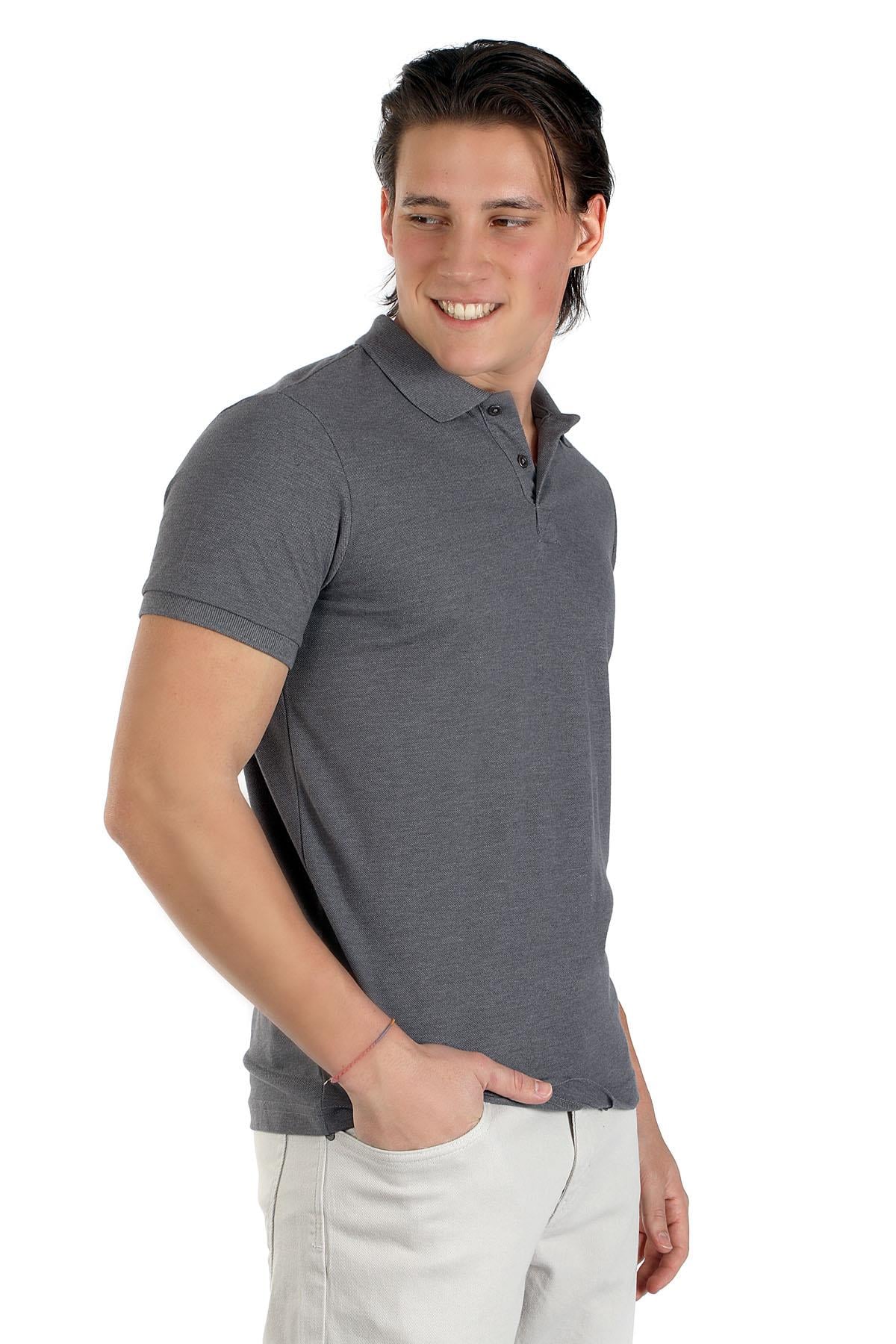 Miles Erkek Pike Polo Yaka T-Shirt Antrasit