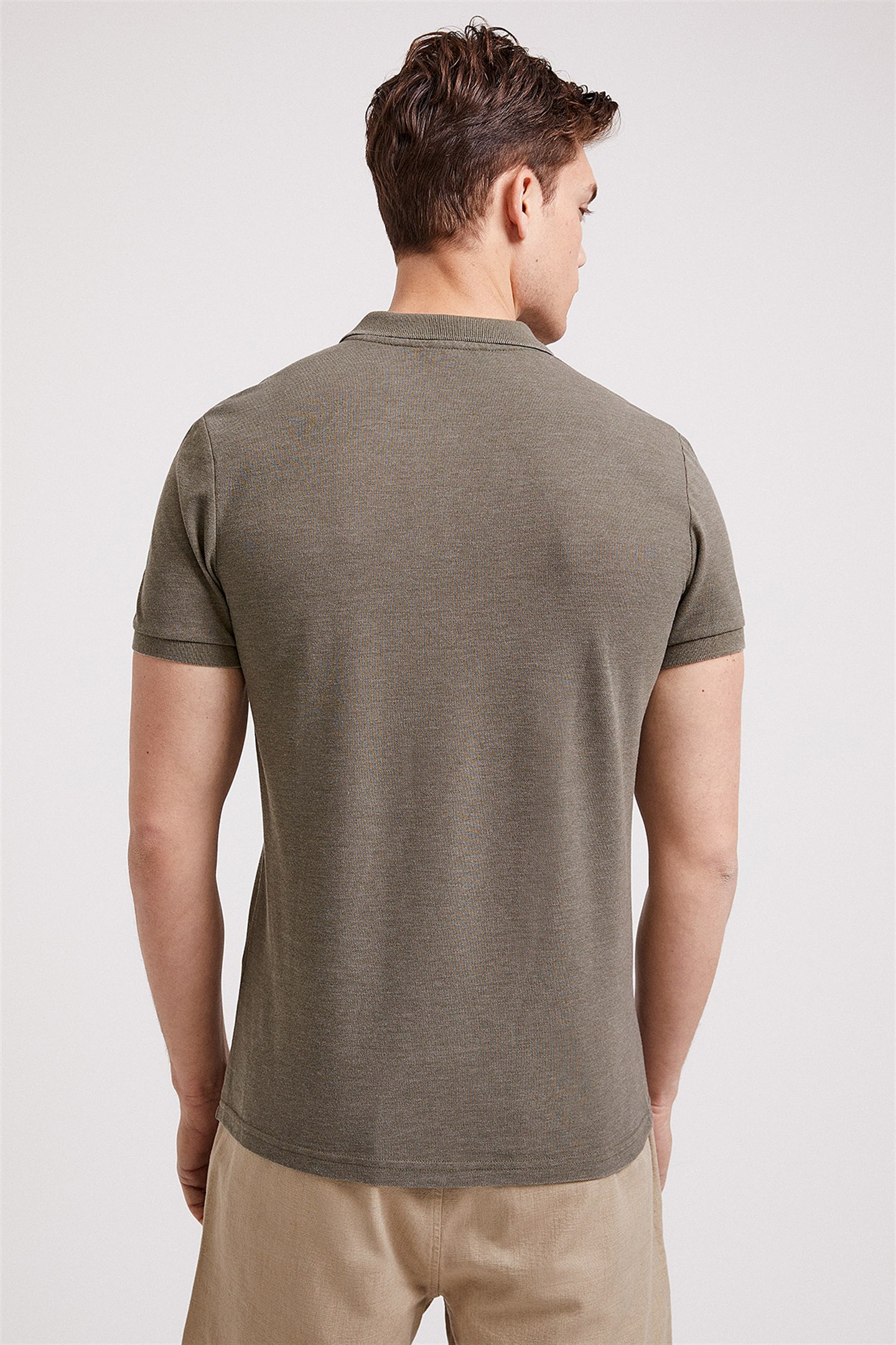 Miless Erkek Polo Yaka T-Shirt Haki