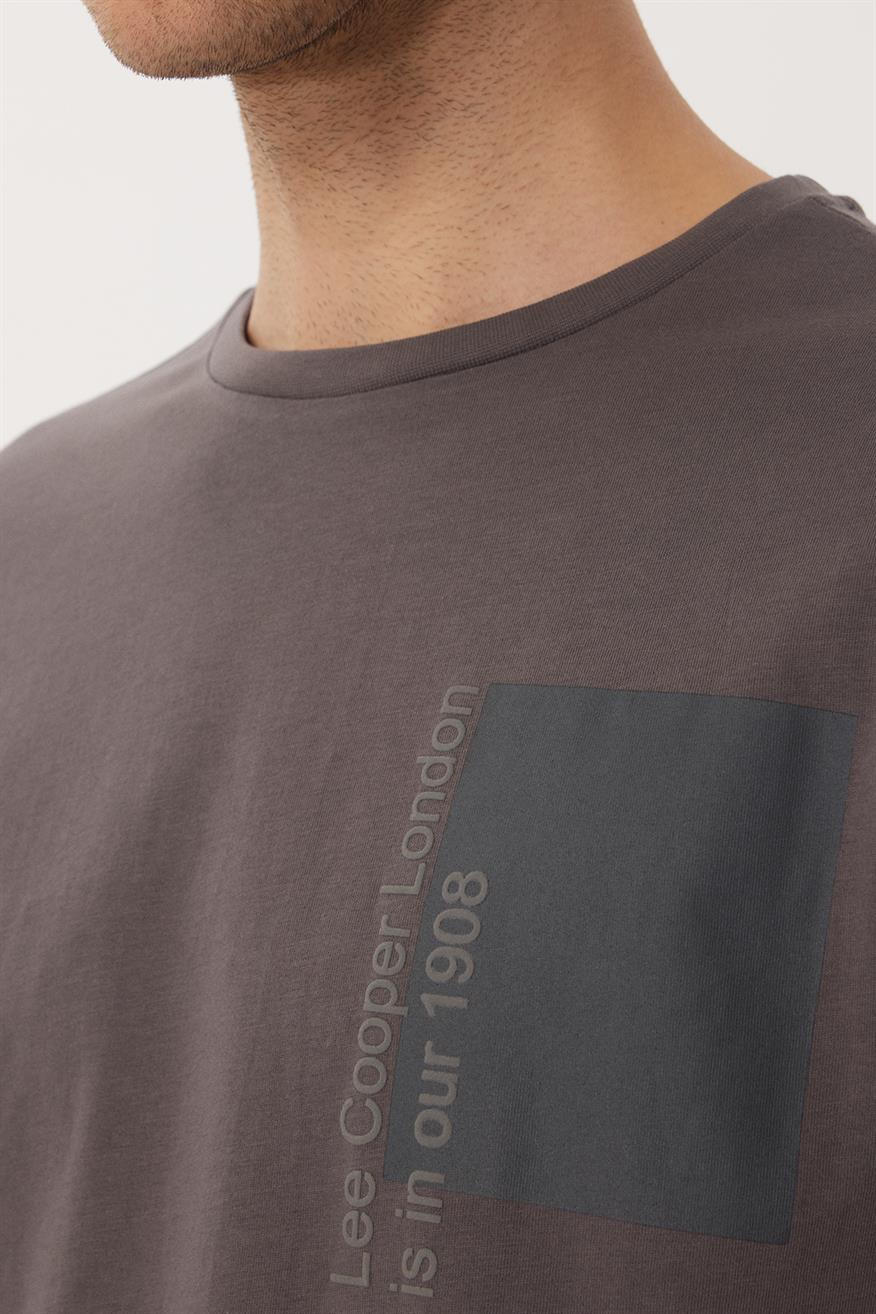 Moby Erkek %100 Pamuk O Yaka T-Shirt Gri
