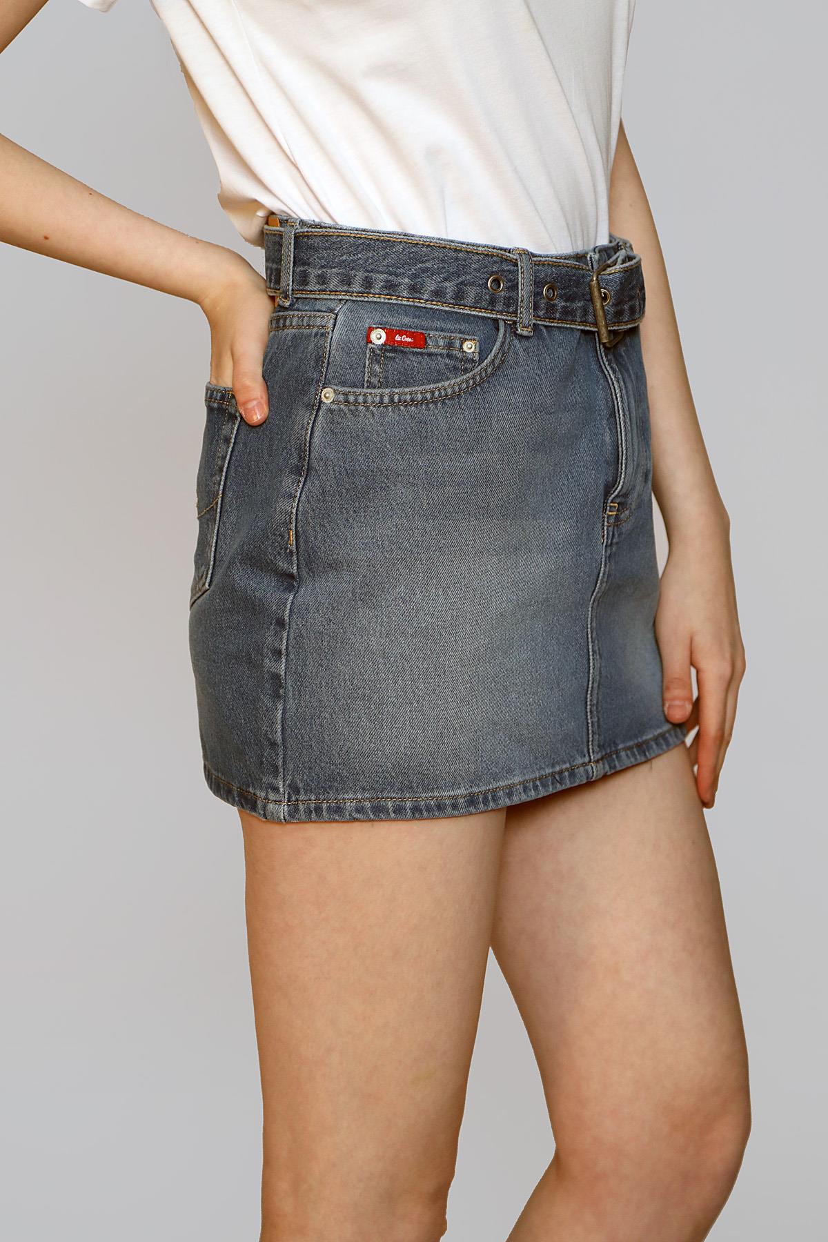 Morcella Kadın %100 Pamuk Jean Etek Denim