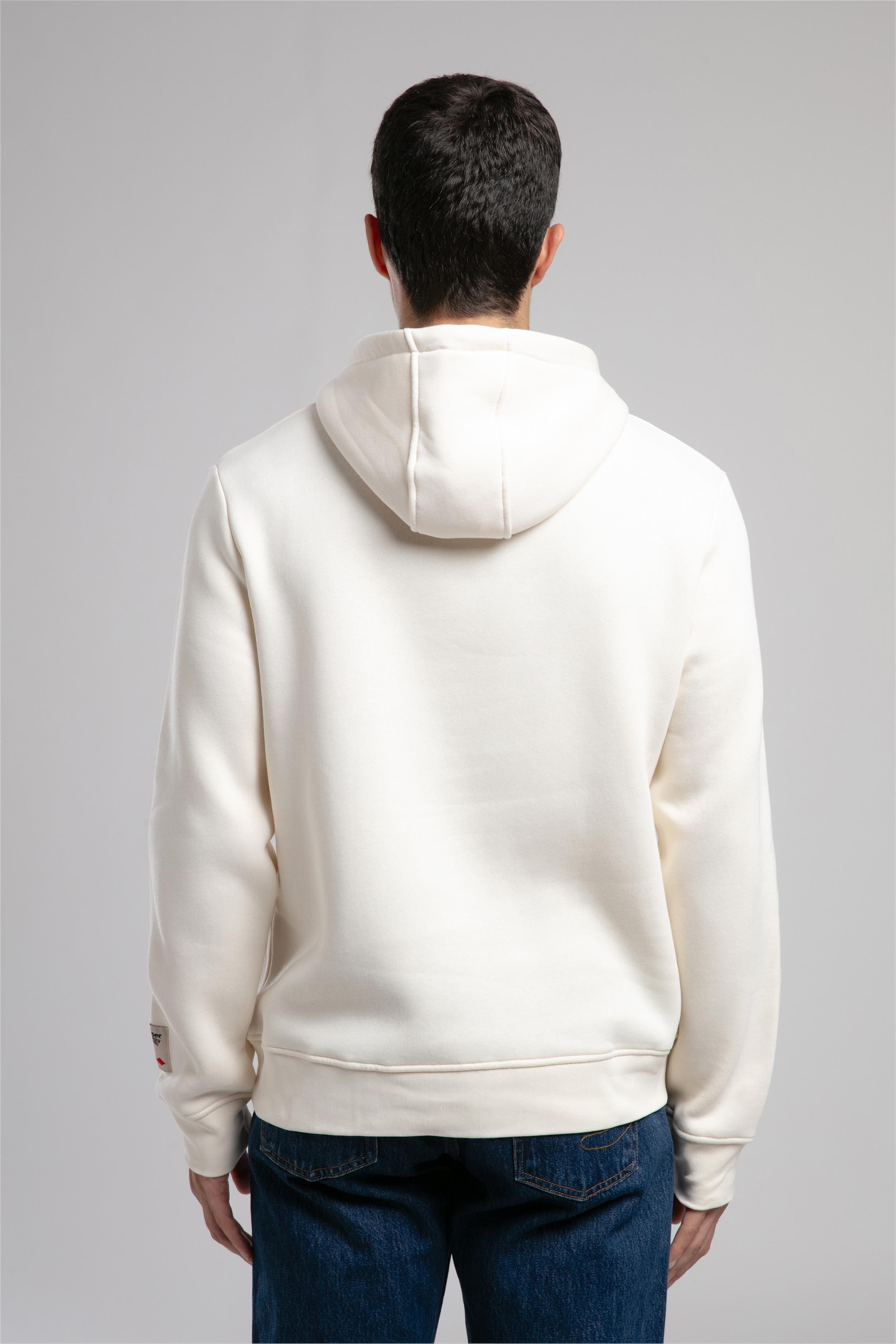 Nathan Erkek Kapüşonlu Sweatshirt Ekru