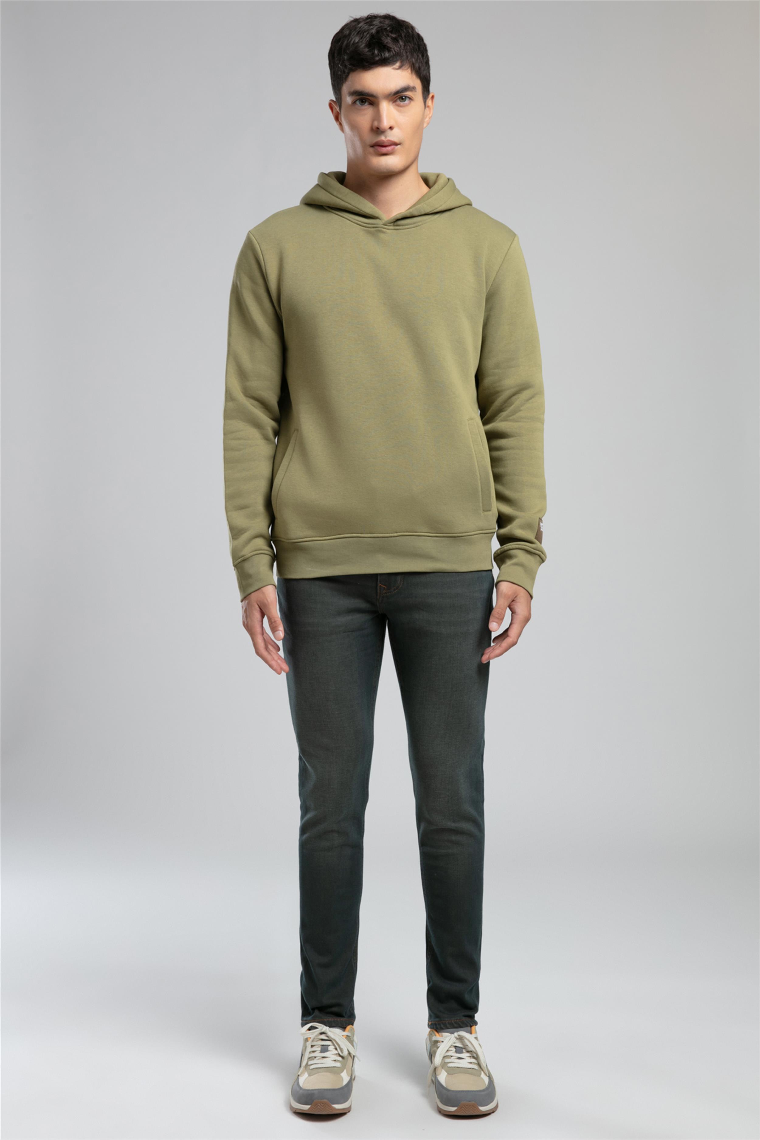 Nathan Erkek Kapüşonlu Sweatshirt Yeşil