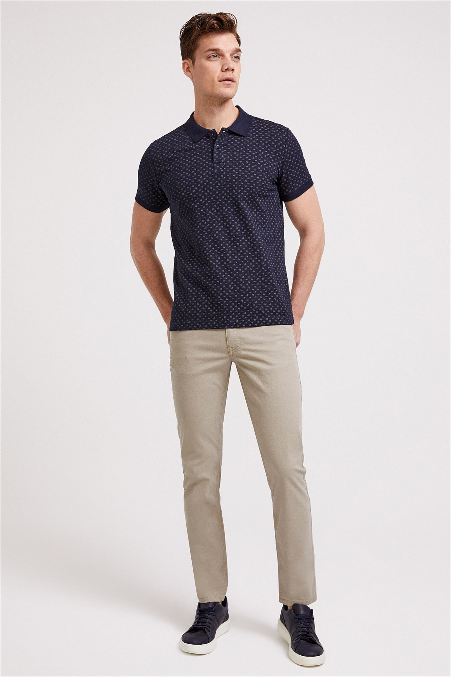 NATURE ERKEK BASKILI PİKE POLO YAKA T-SHIRT