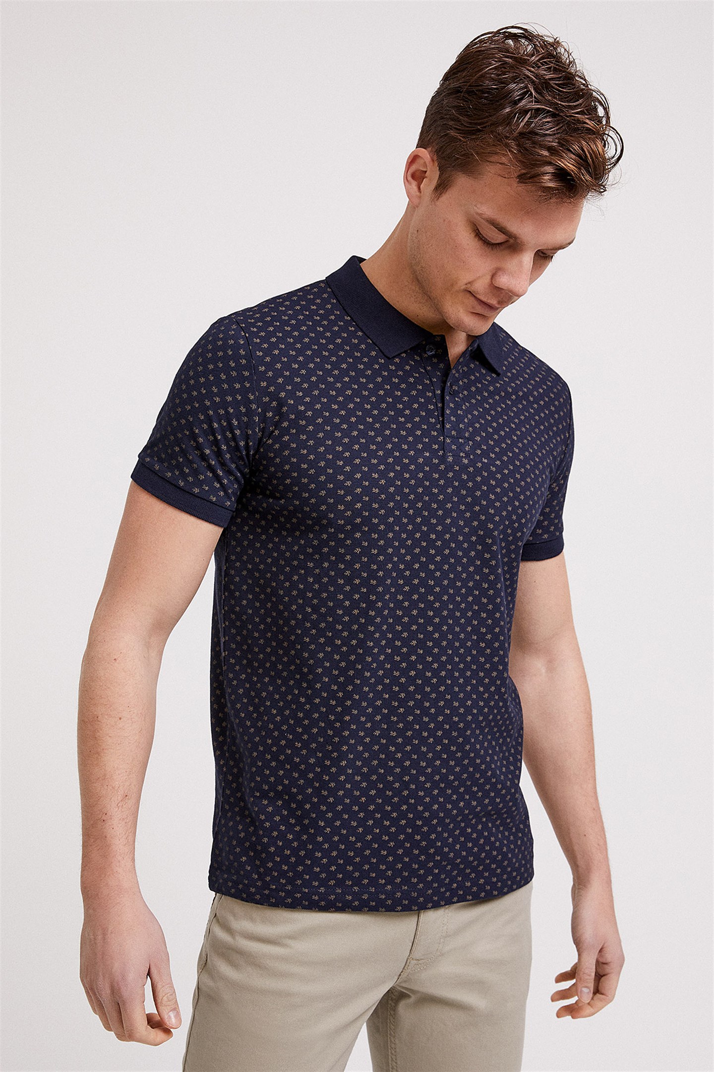 NATURE ERKEK BASKILI PİKE POLO YAKA T-SHIRT