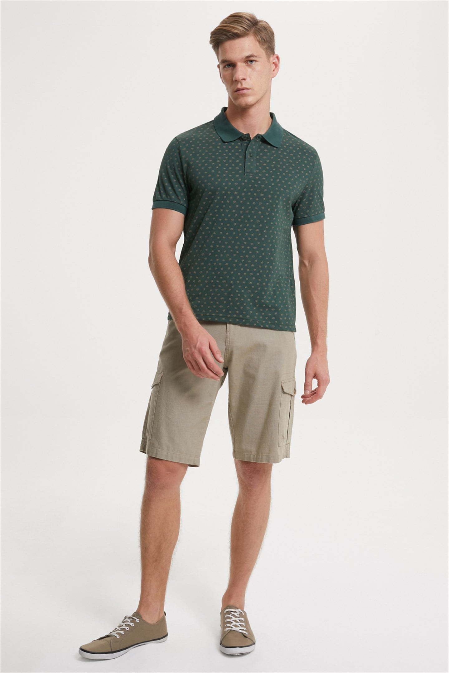 NATURE ERKEK BASKILI PİKE POLO YAKA T-SHIRT