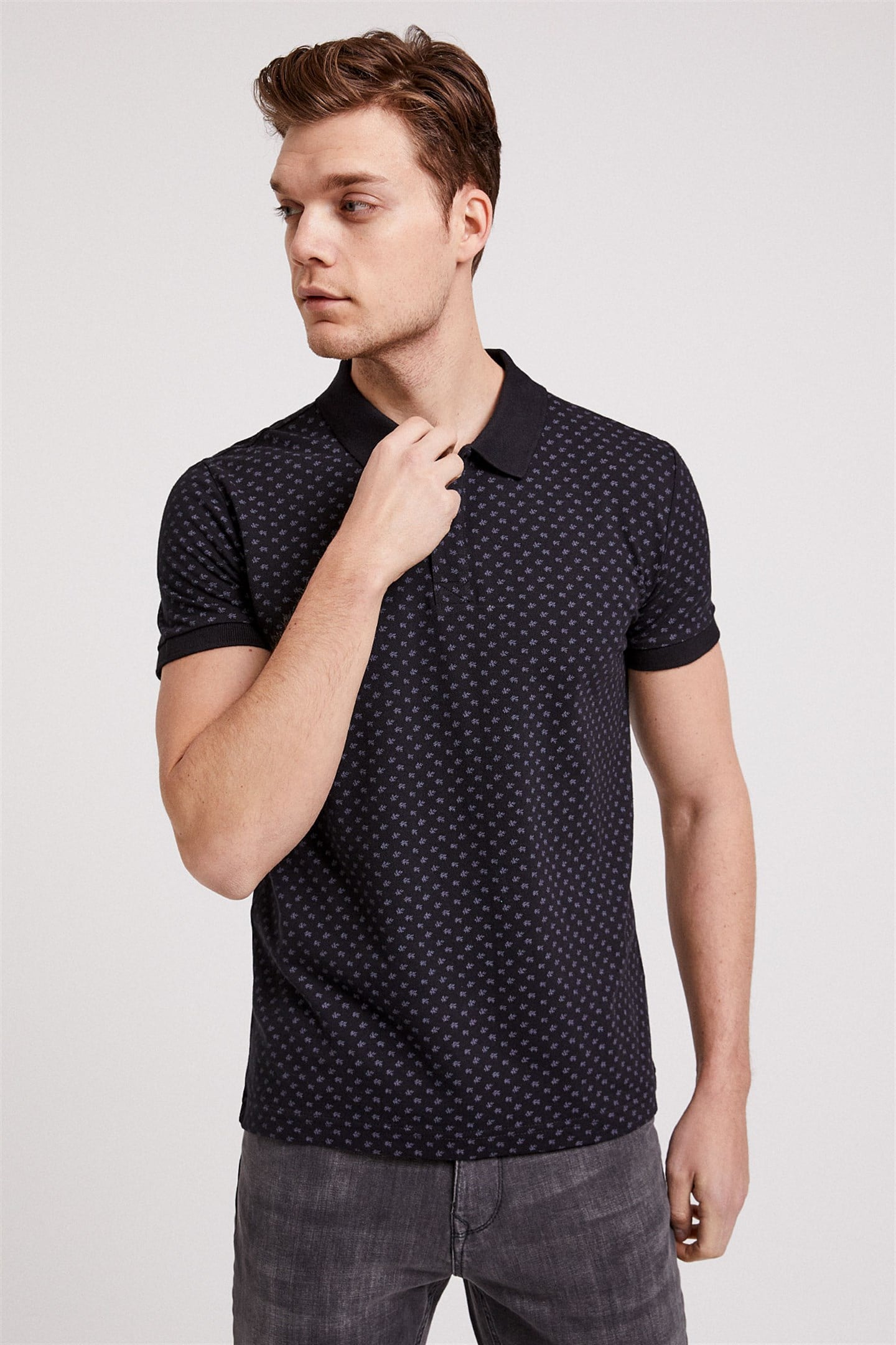 NATURE ERKEK BASKILI PİKE POLO YAKA T-SHIRT