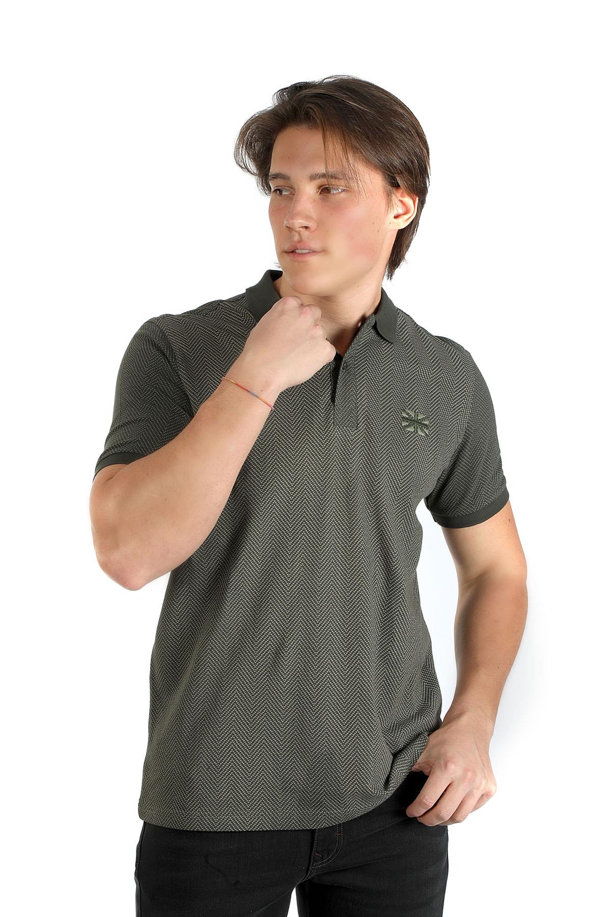 NAVAGOİ ERKEK BASKILI PİKE POLO YAKA T-SHIRT