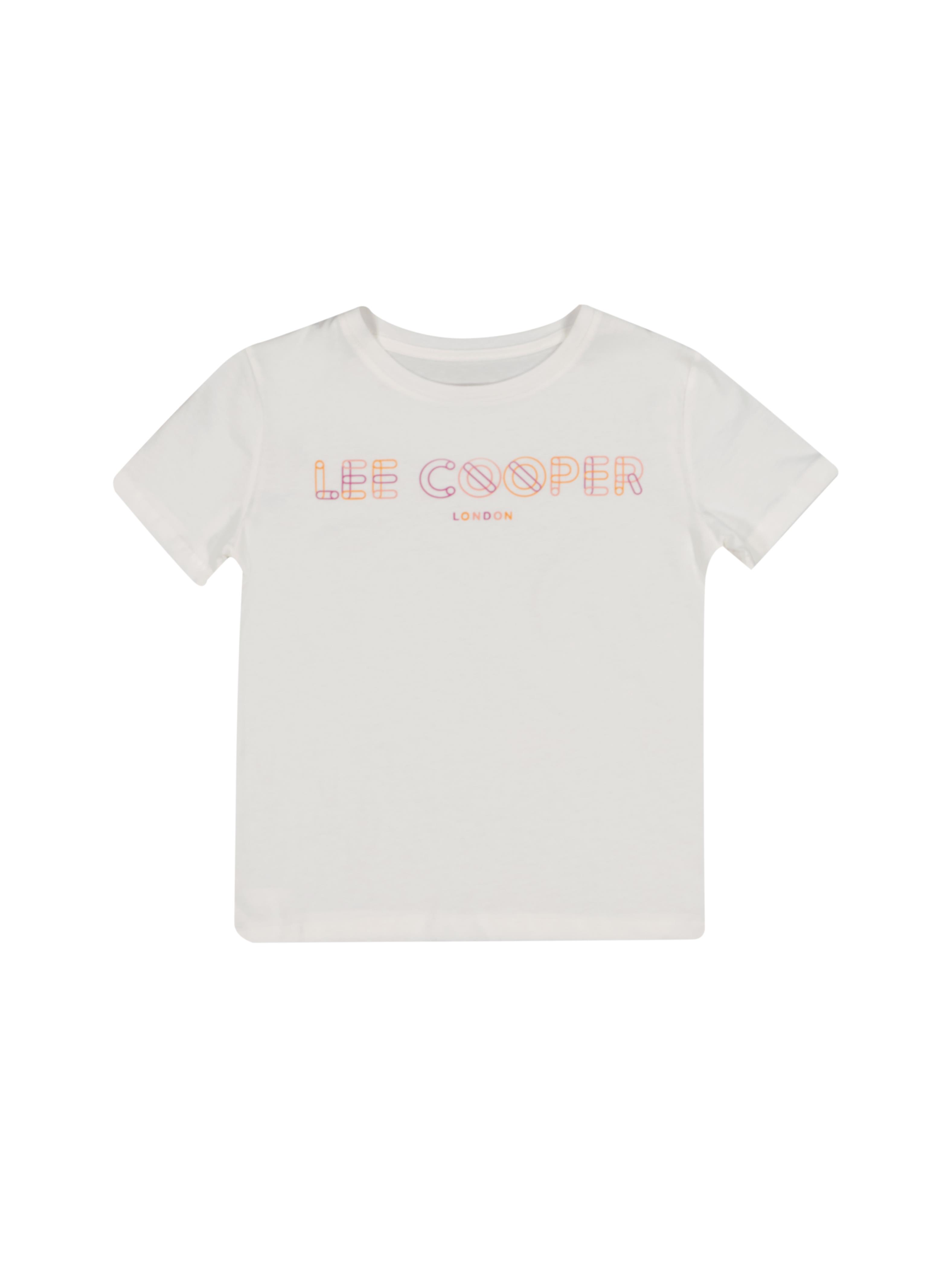 Neon Kız Çocuk Bisiklet Yaka T-Shirt Off White