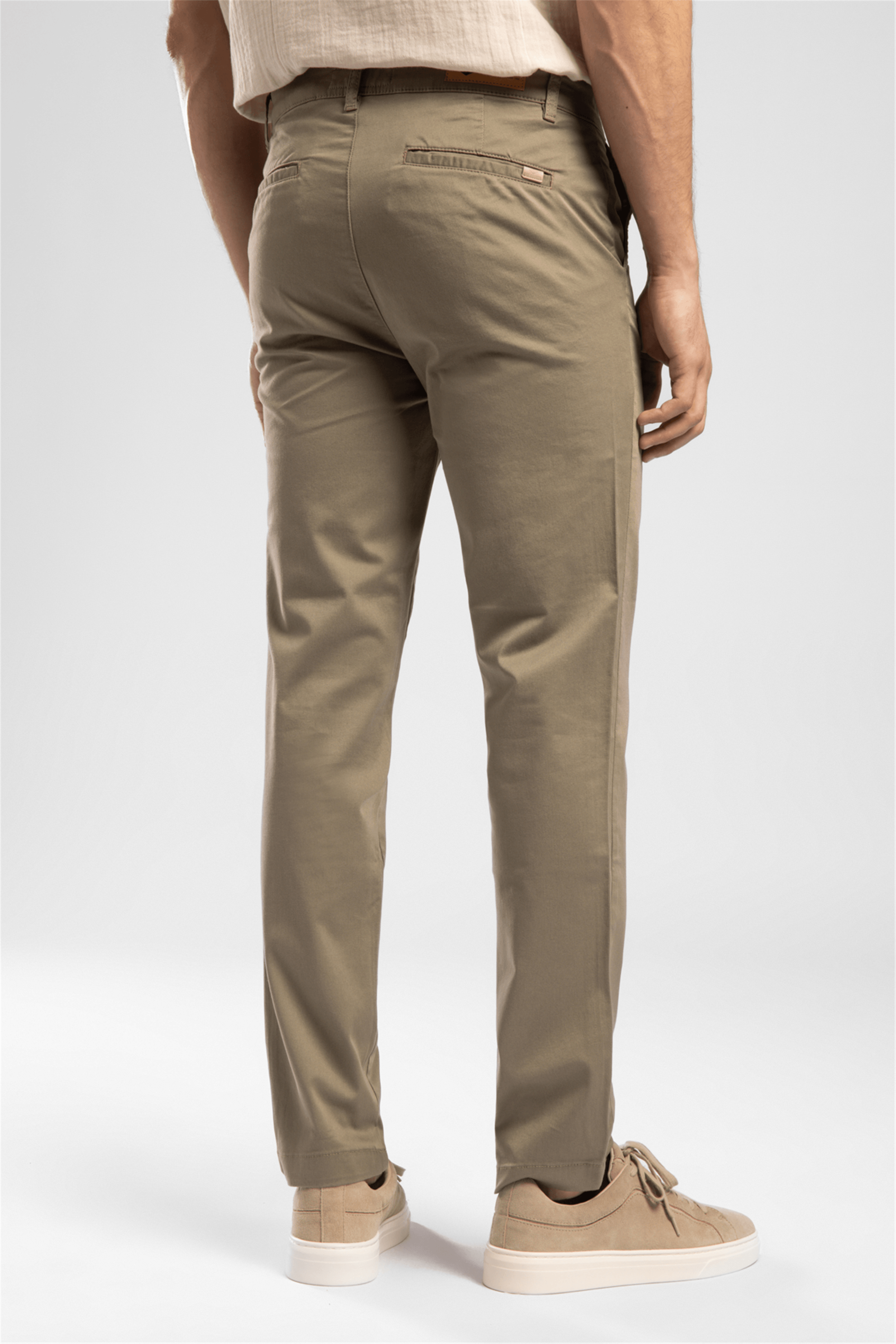 New Chıno 2 Erkek Slim Straight Fit Pamuklu Pantolon Haki