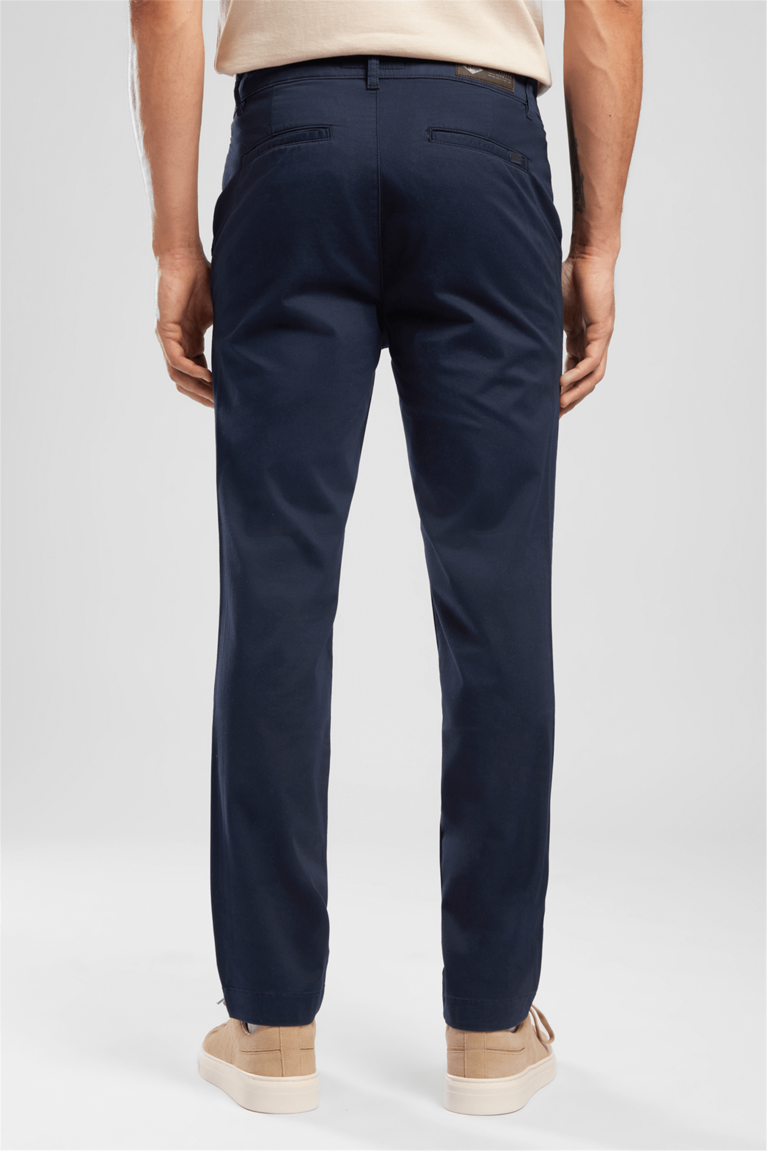New Chıno 2 Erkek Slim Straight Fit Pamuklu Pantolon Mavi