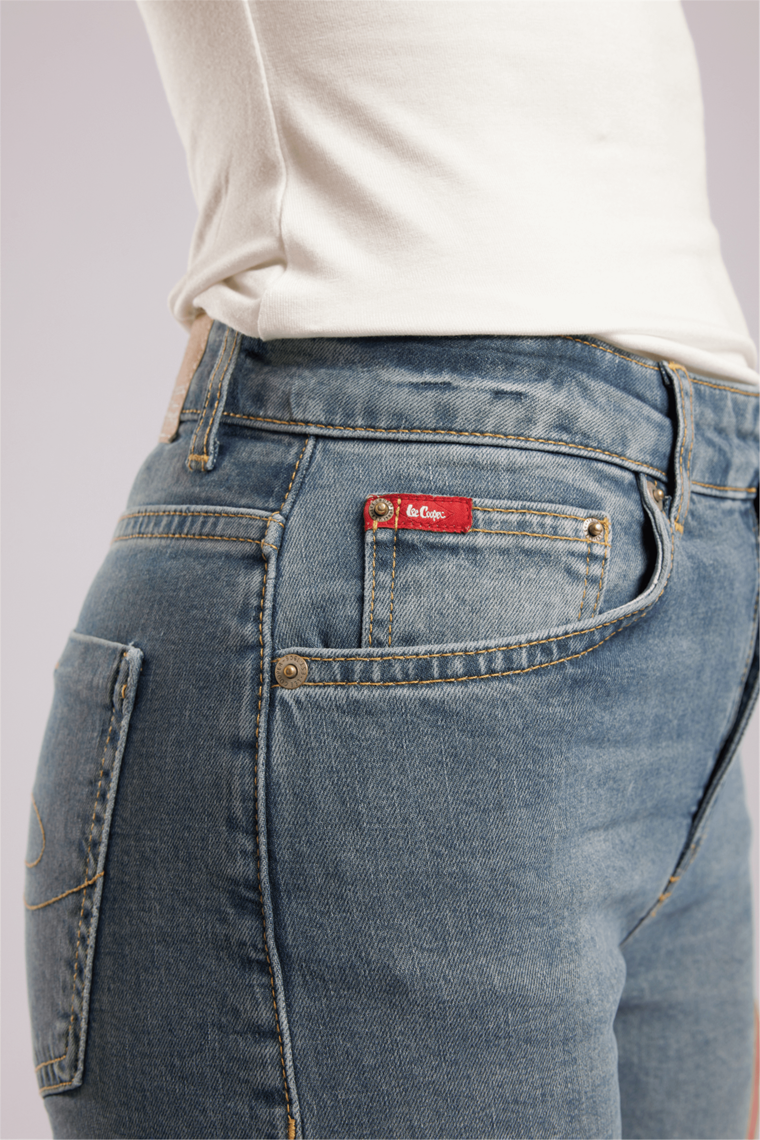 New Diana Kadın High Rise Straight Fit Jean Pantolon Mavi̇-Yeşi̇l