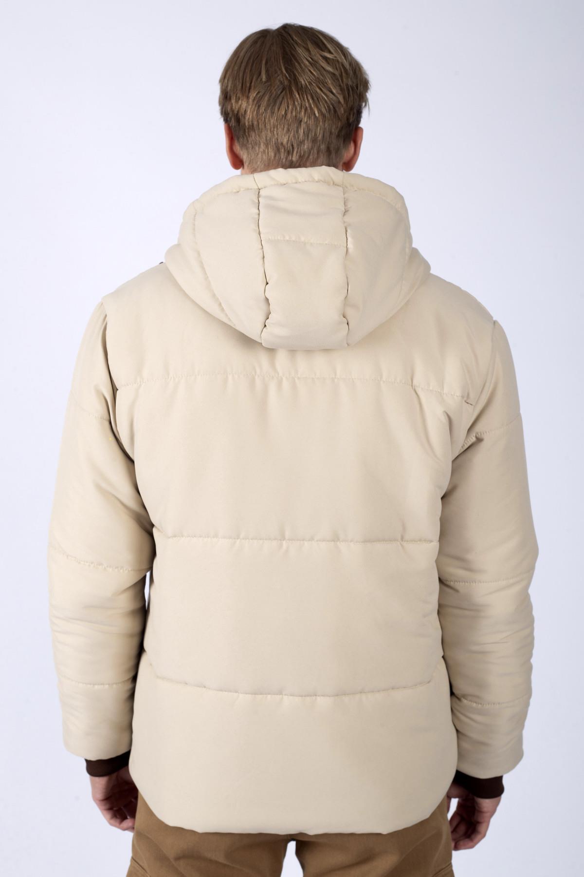 New Glory Erkek Şişme Mont Bej